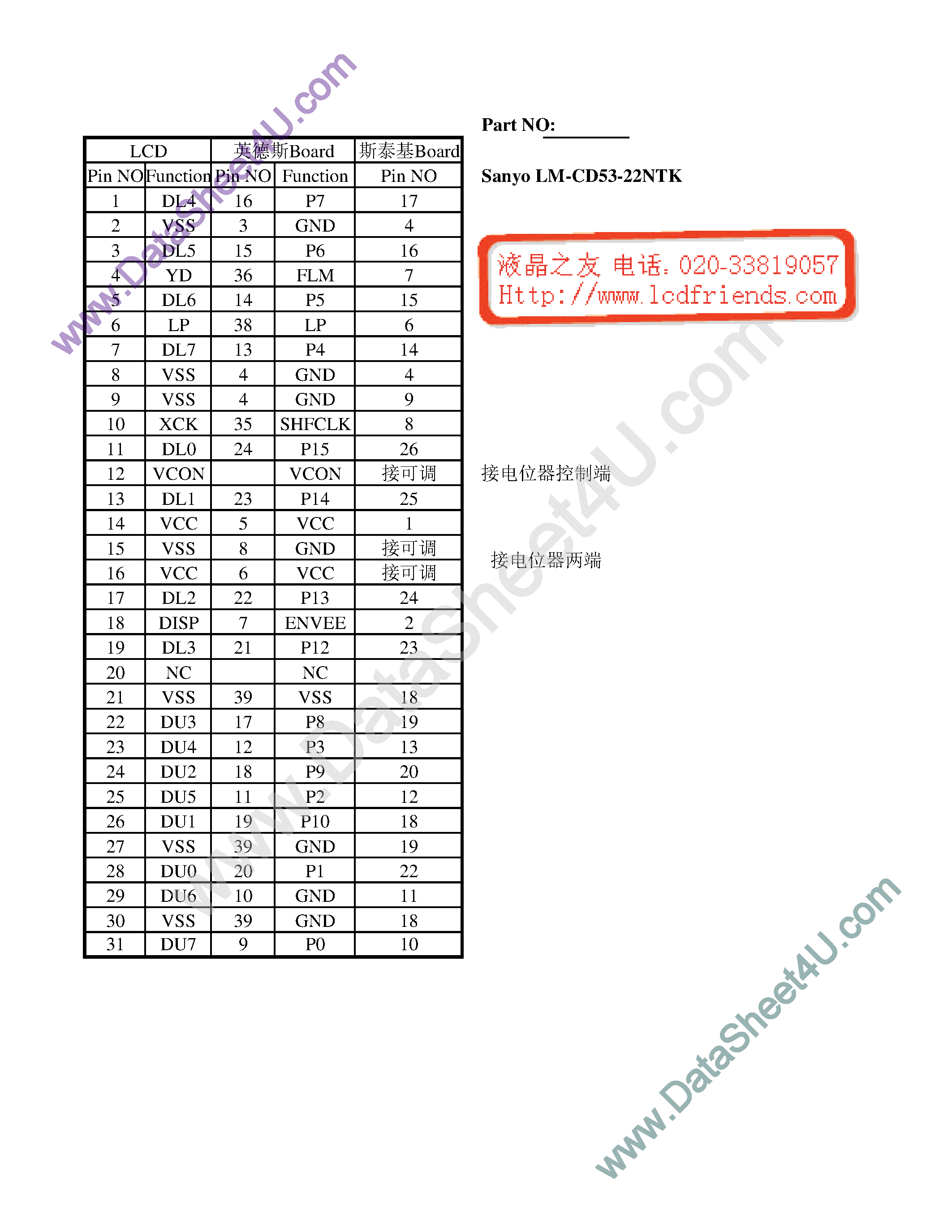 Даташит LM-CD53-22NTK - LCD страница 1