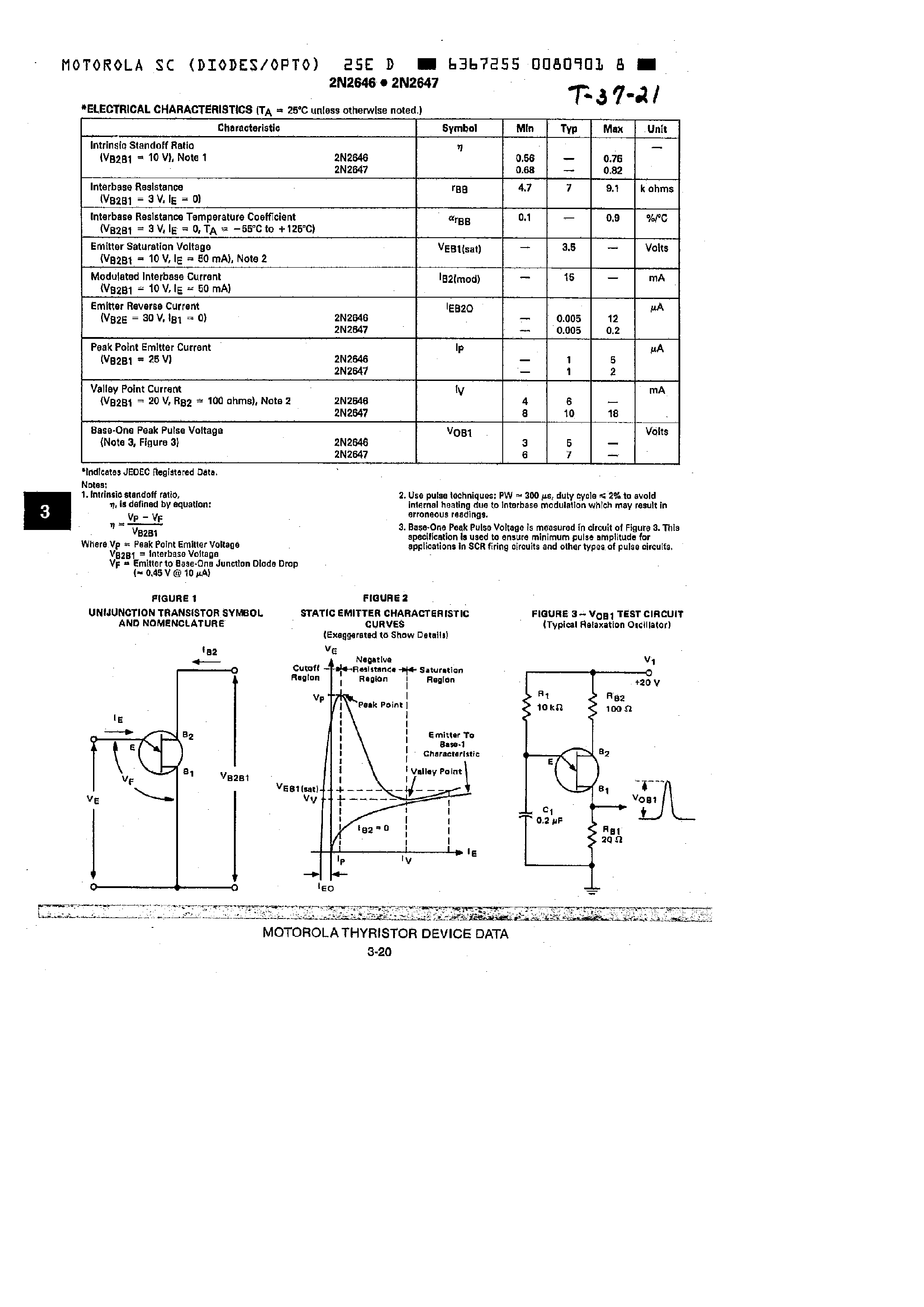 Datasheet 2N2646 - (2N2646 / 2N2647) Silicon PN unijunction transistor page 2
