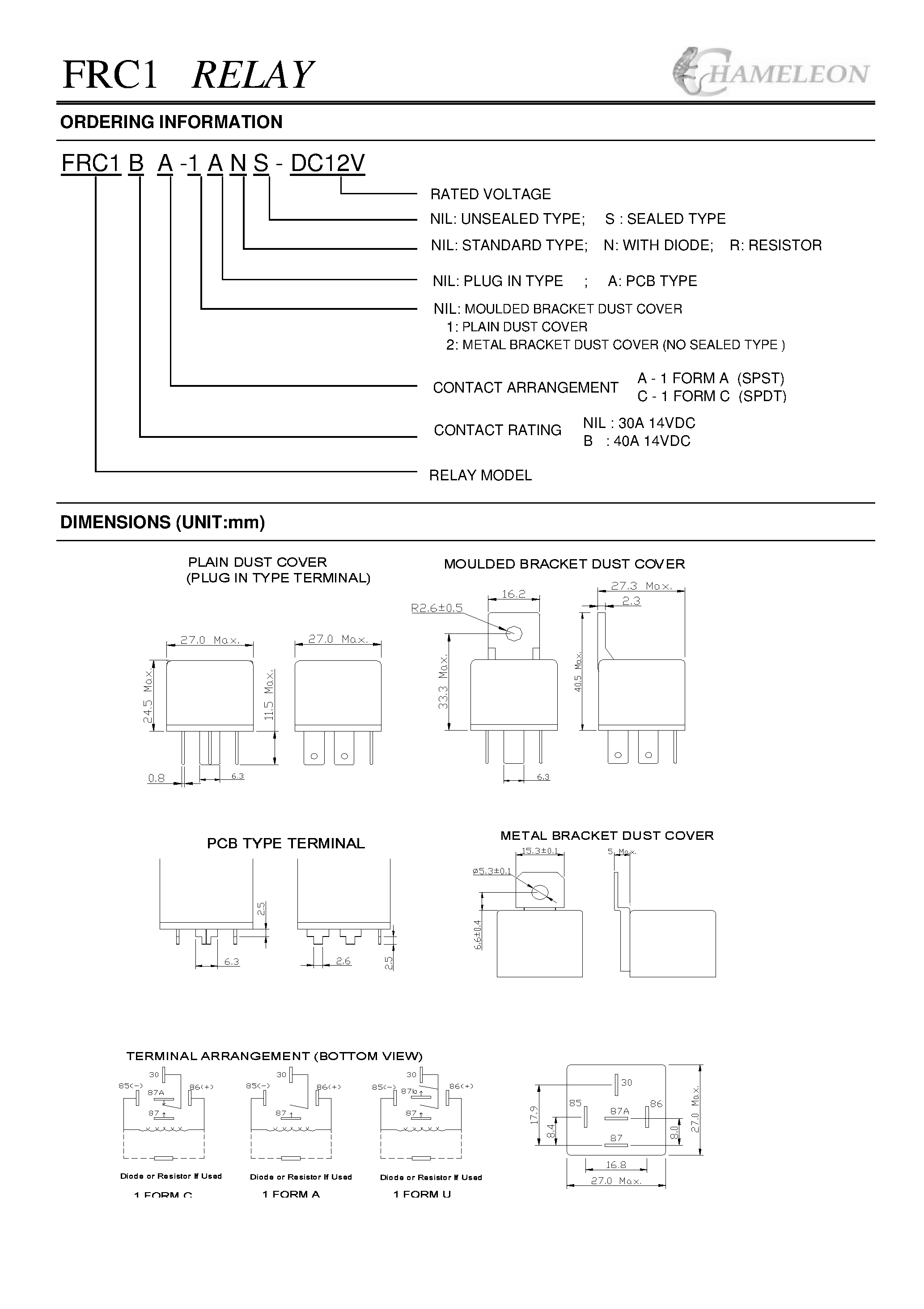 Даташит FRC1 - RELAY страница 2