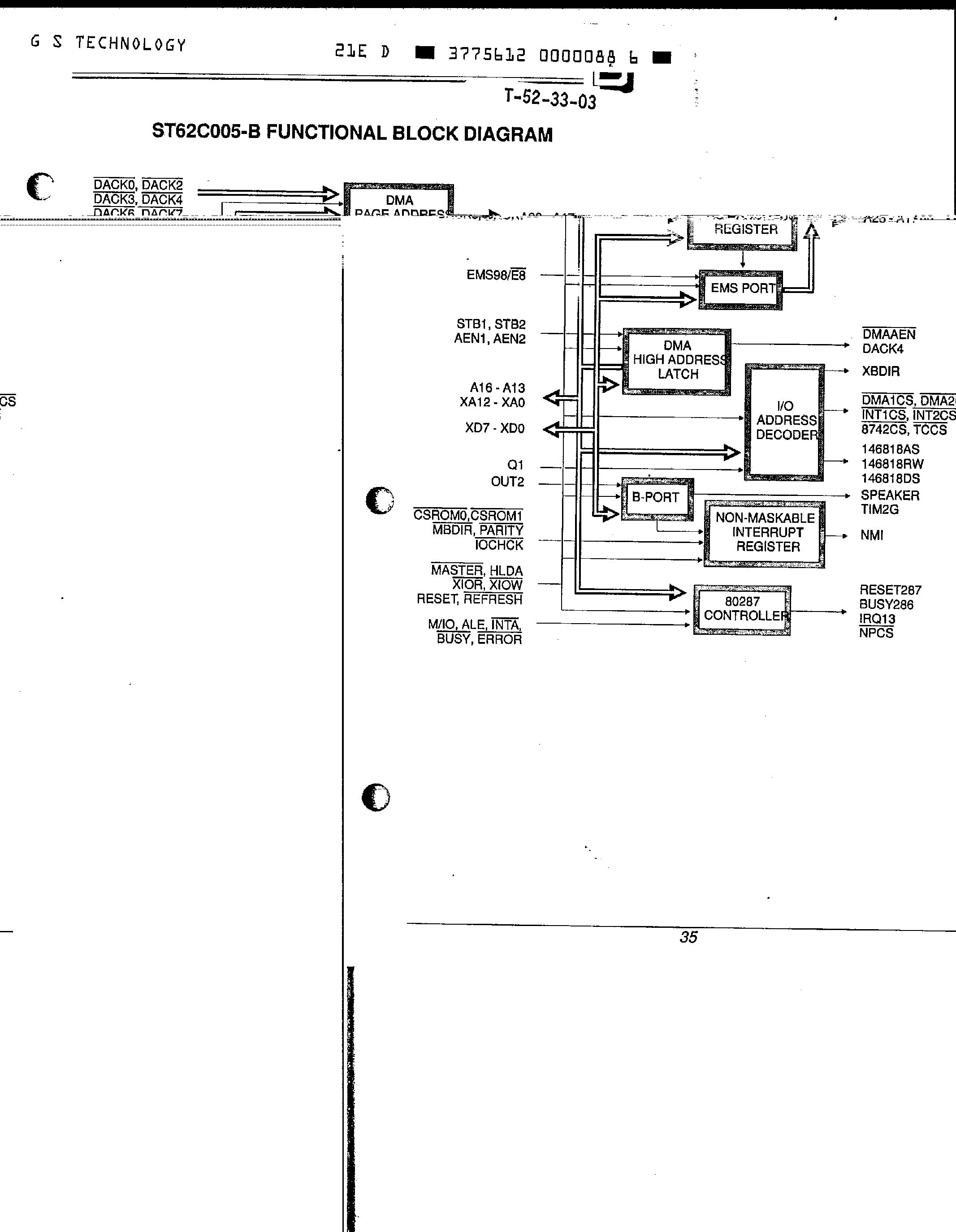 Даташит ST62C005-B - DMA Page Address Register страница 2