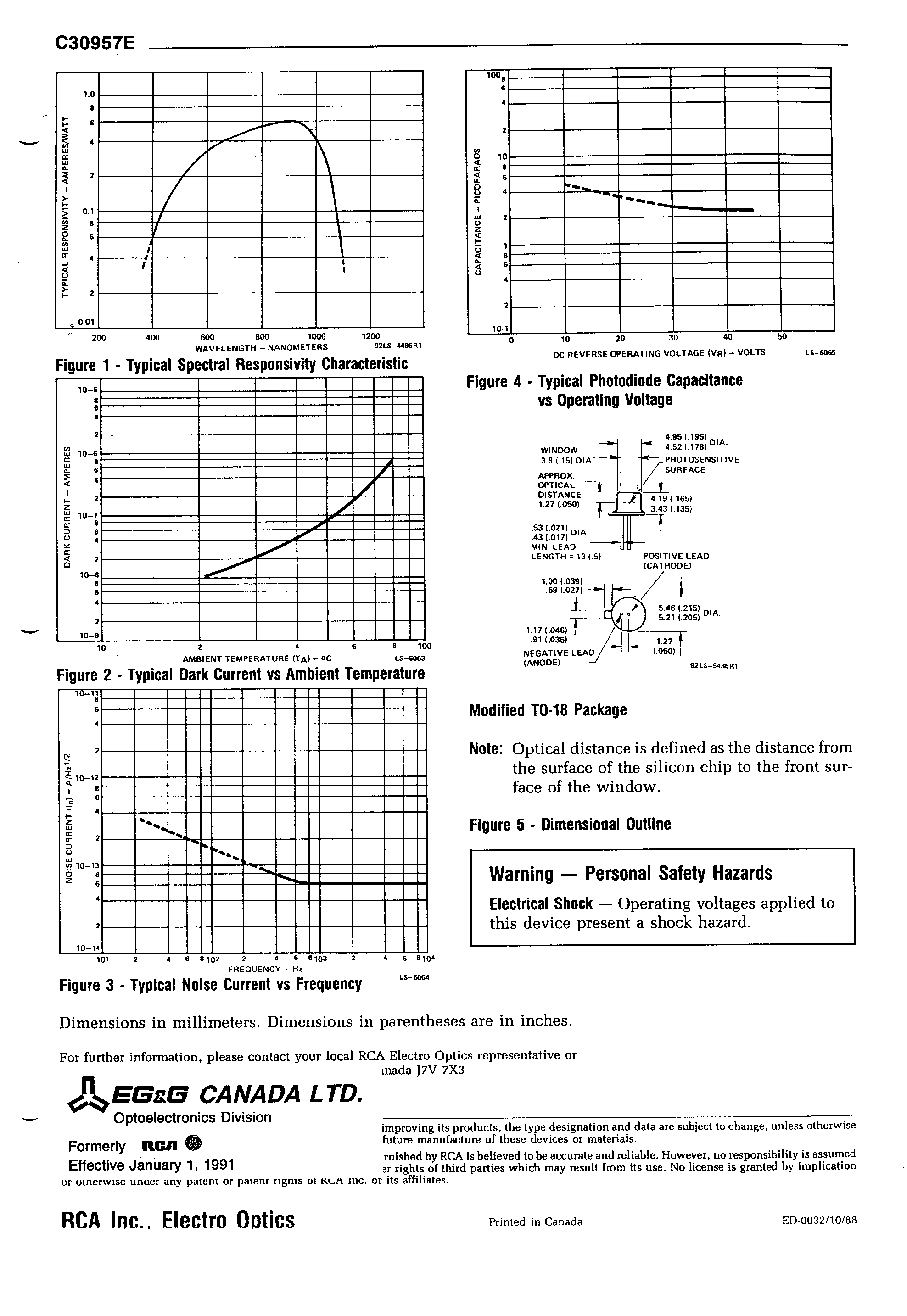 Datasheet C30957E - N TYPE SILICON P- I - N PHOTODETECTOR page 2