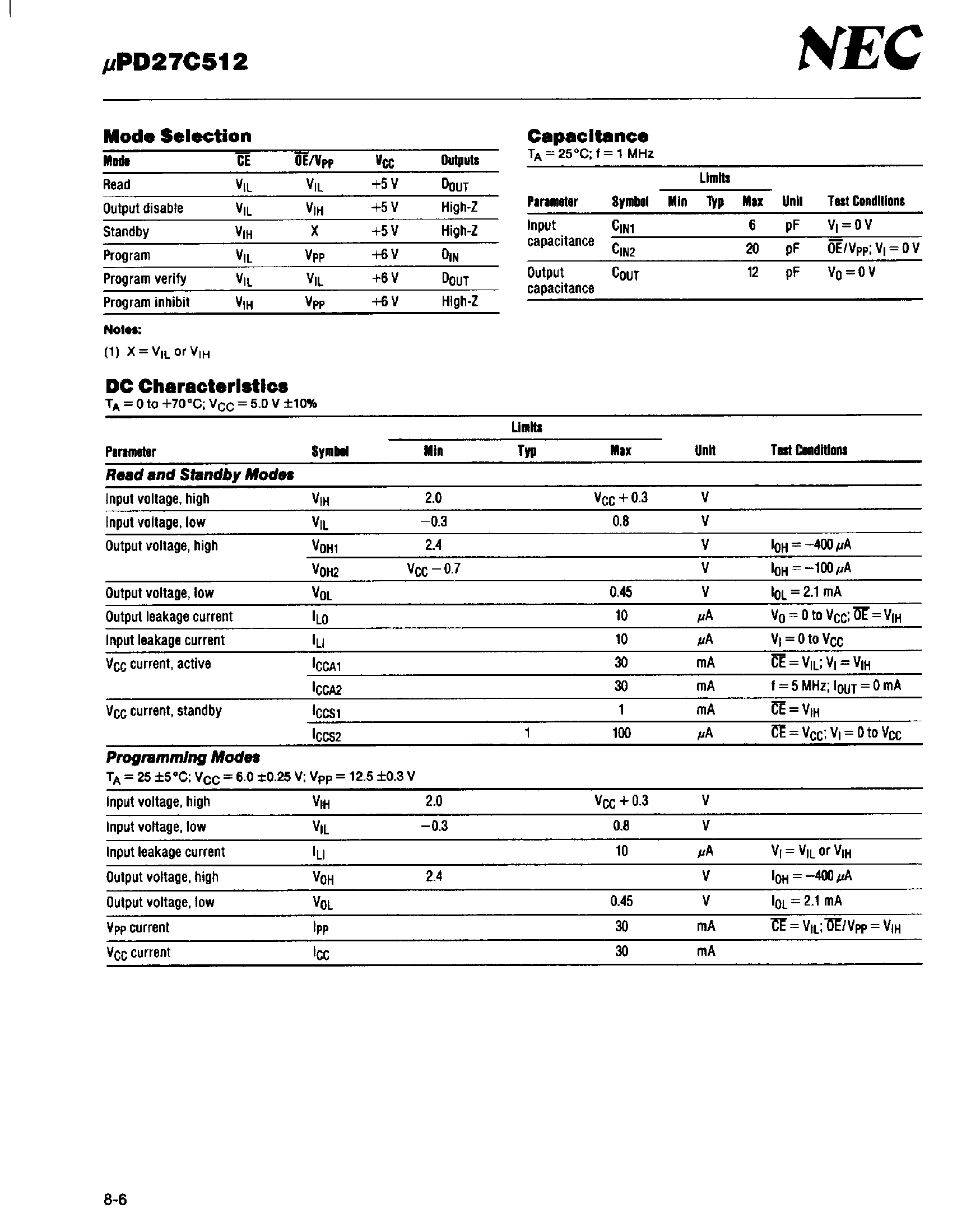 Даташит UPD27C512 - 65536 x 8-Bit CMOS UV EPROM страница 2