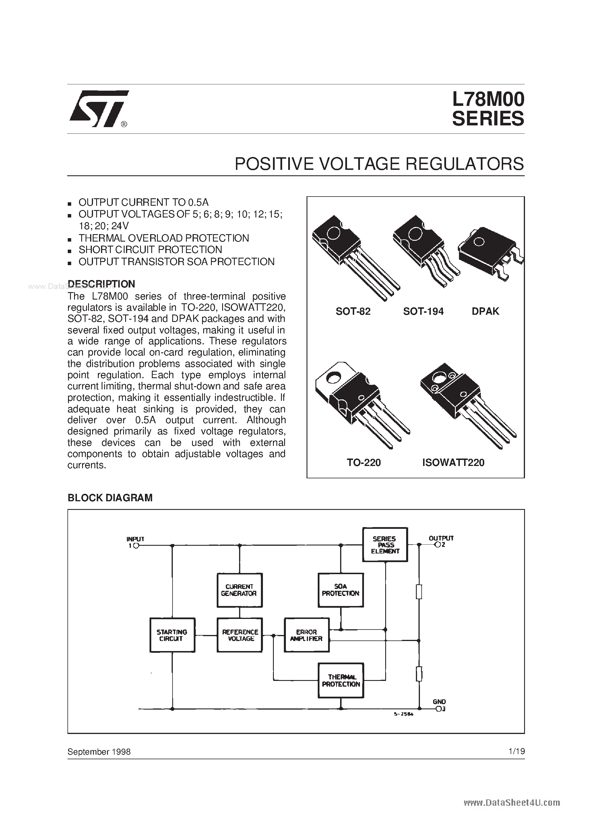 Datasheet 78M12CDT page 1 Datasheet 78M12CDT - Search -----> L78M12CDT / MC78M12CDT page 1
