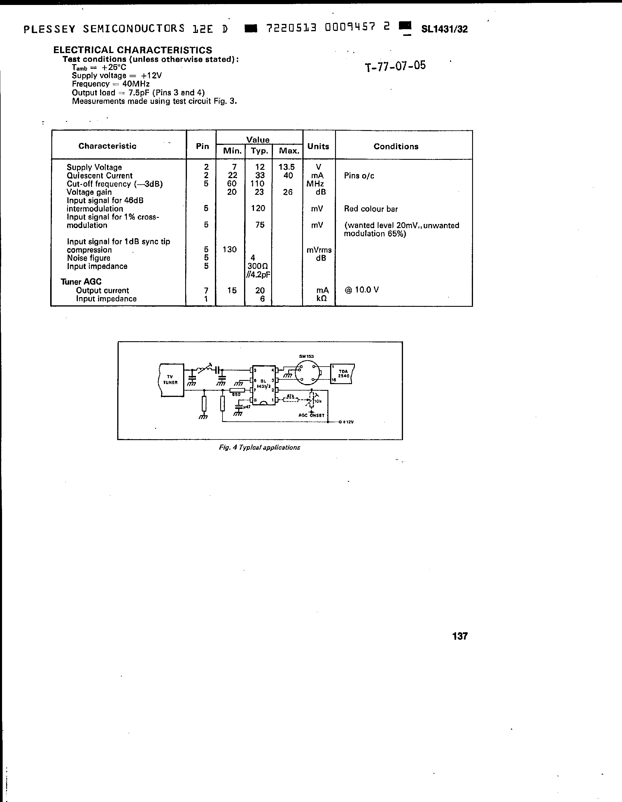 Datasheet SL1431 - (SL1431 / SL1432) TV IF Preamplifiers page 2