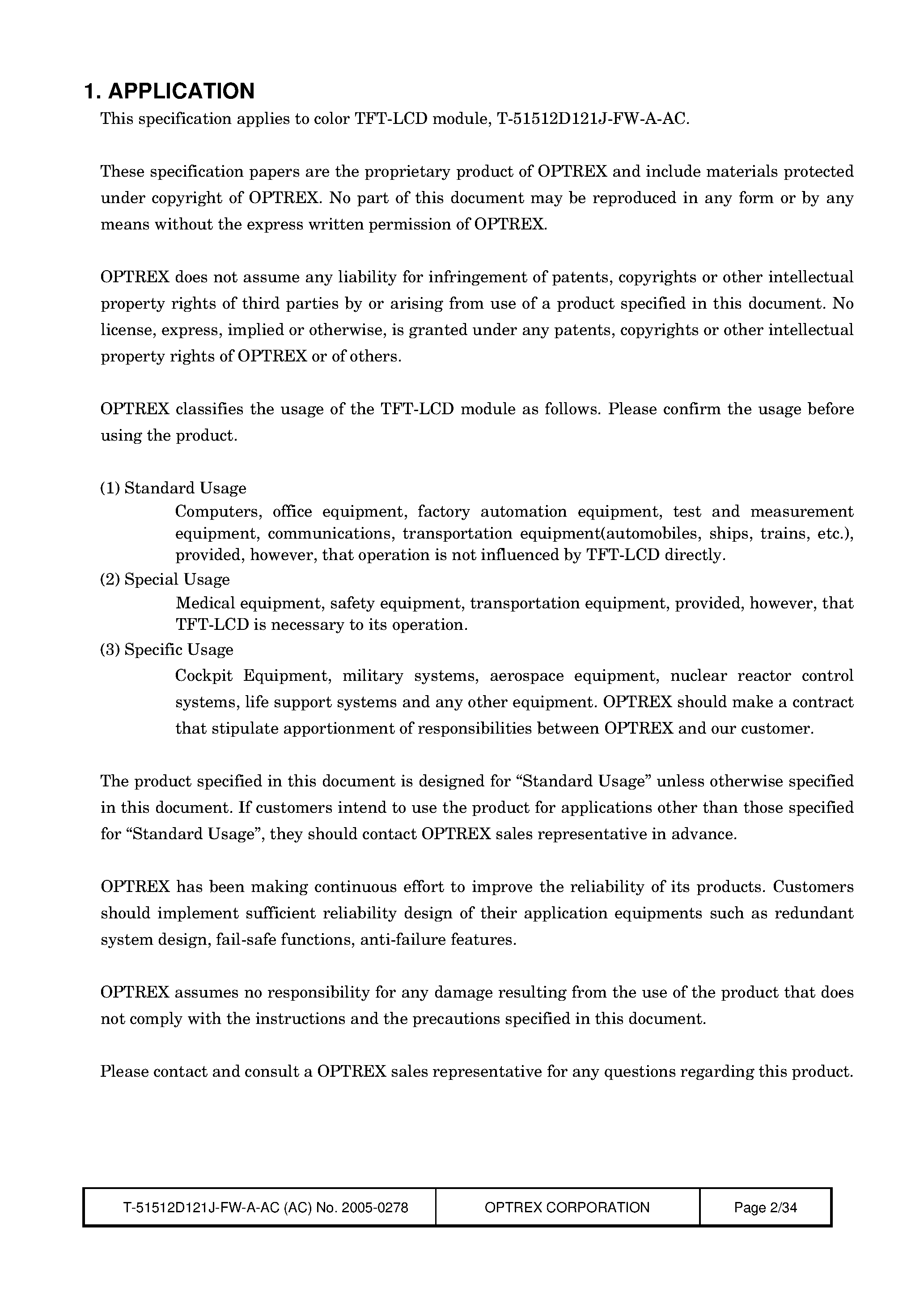Datasheet T-51512D121J-FE-A-AC page 2 Datasheet T-51512D121J-FE-A-AC - LCD_Module page 2