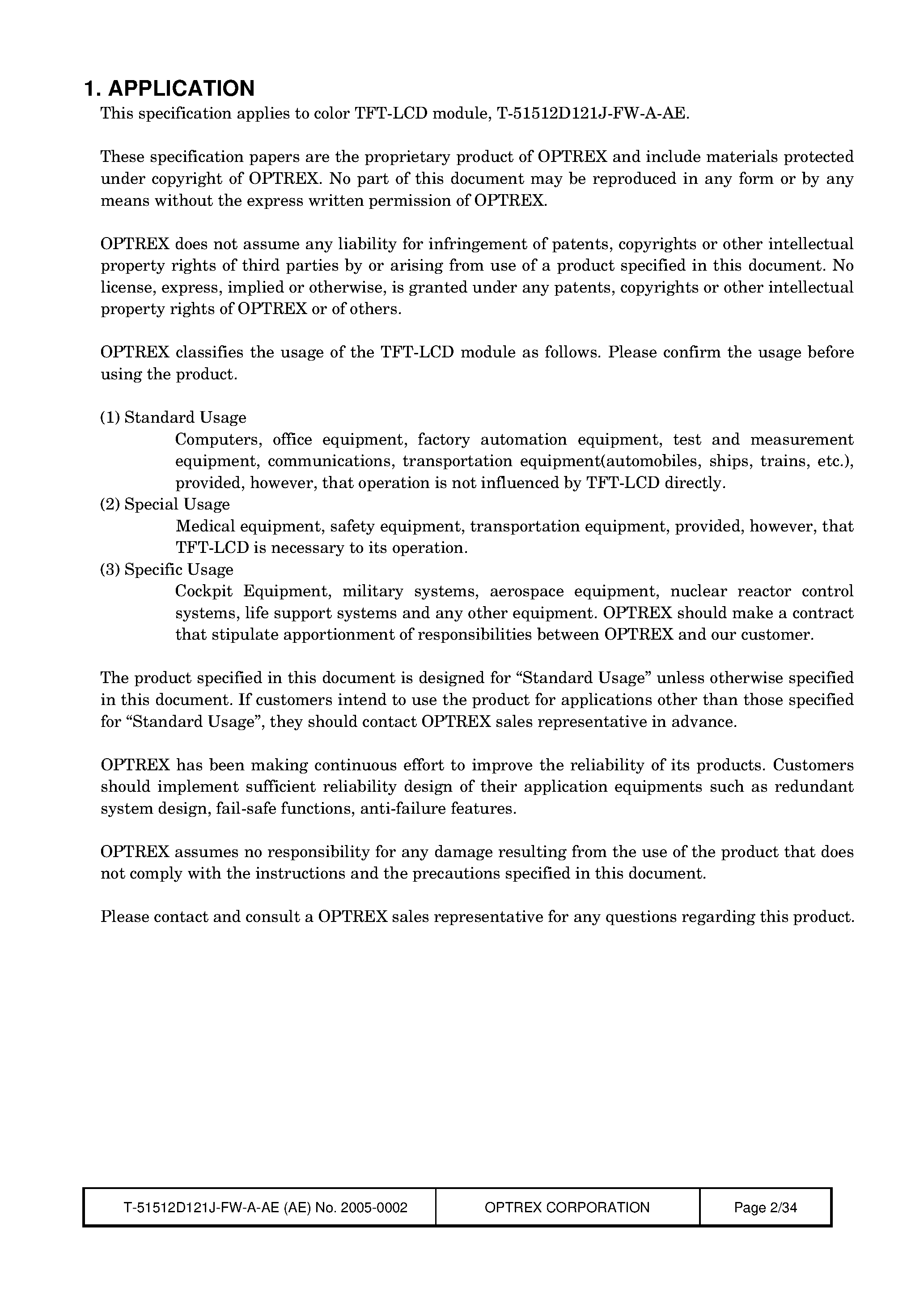 Datasheet T-51512D121J-FW-A-AE page 2 Datasheet T-51512D121J-FW-A-AE - LCD_Module page 2