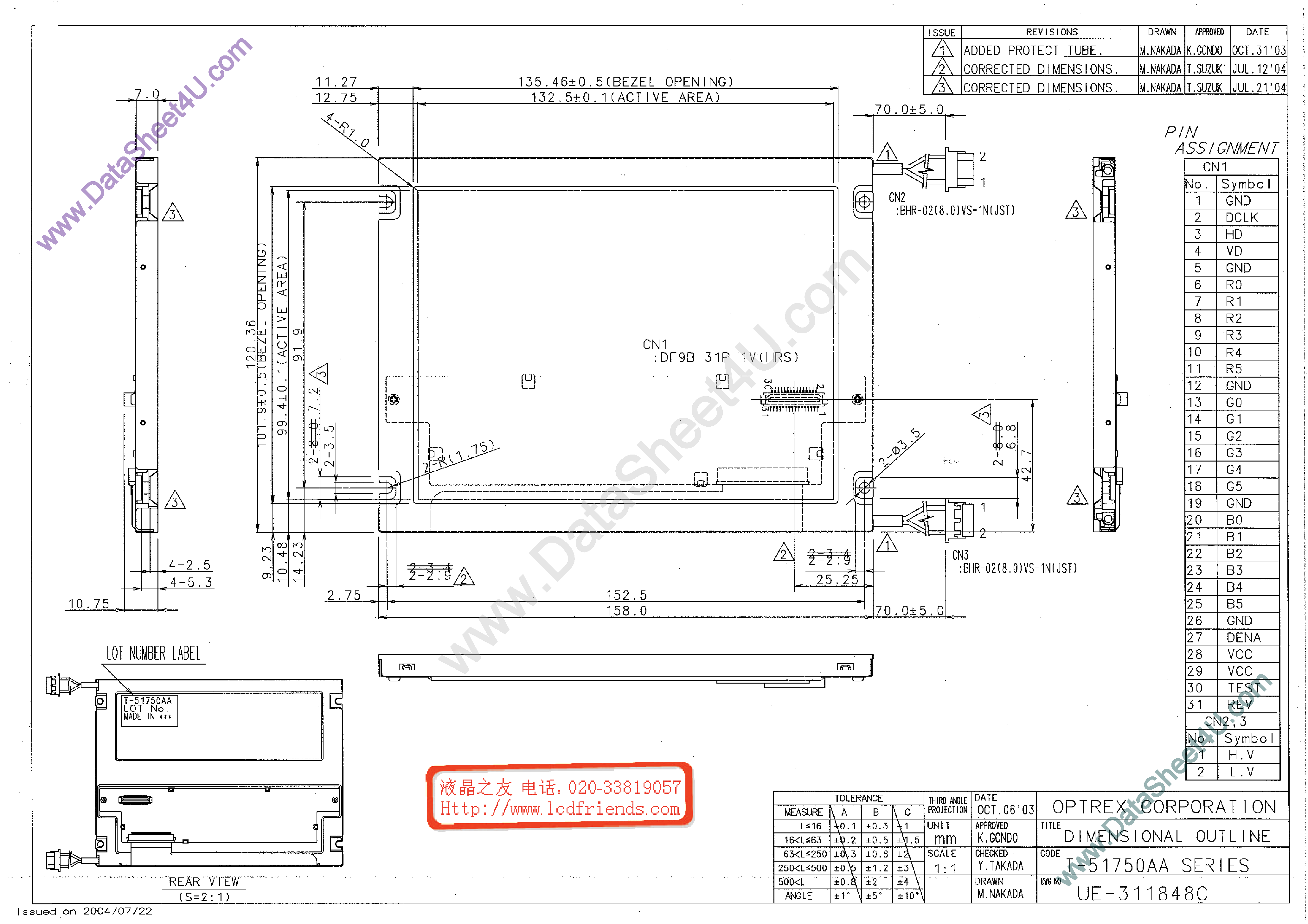 Datasheet T-51750AA page 1 Datasheet T-51750AA - LCD_Module page 1