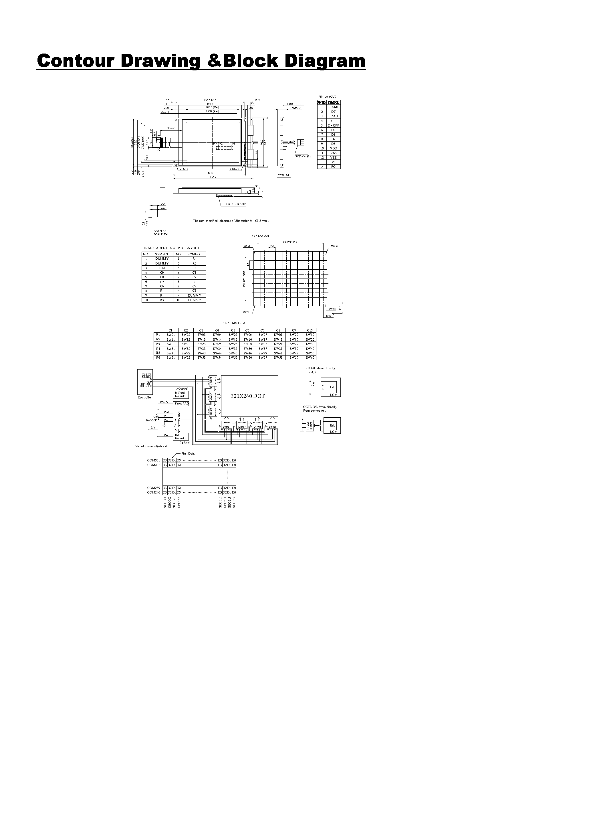 Datasheet WG320240D A - DISPLAY page 2