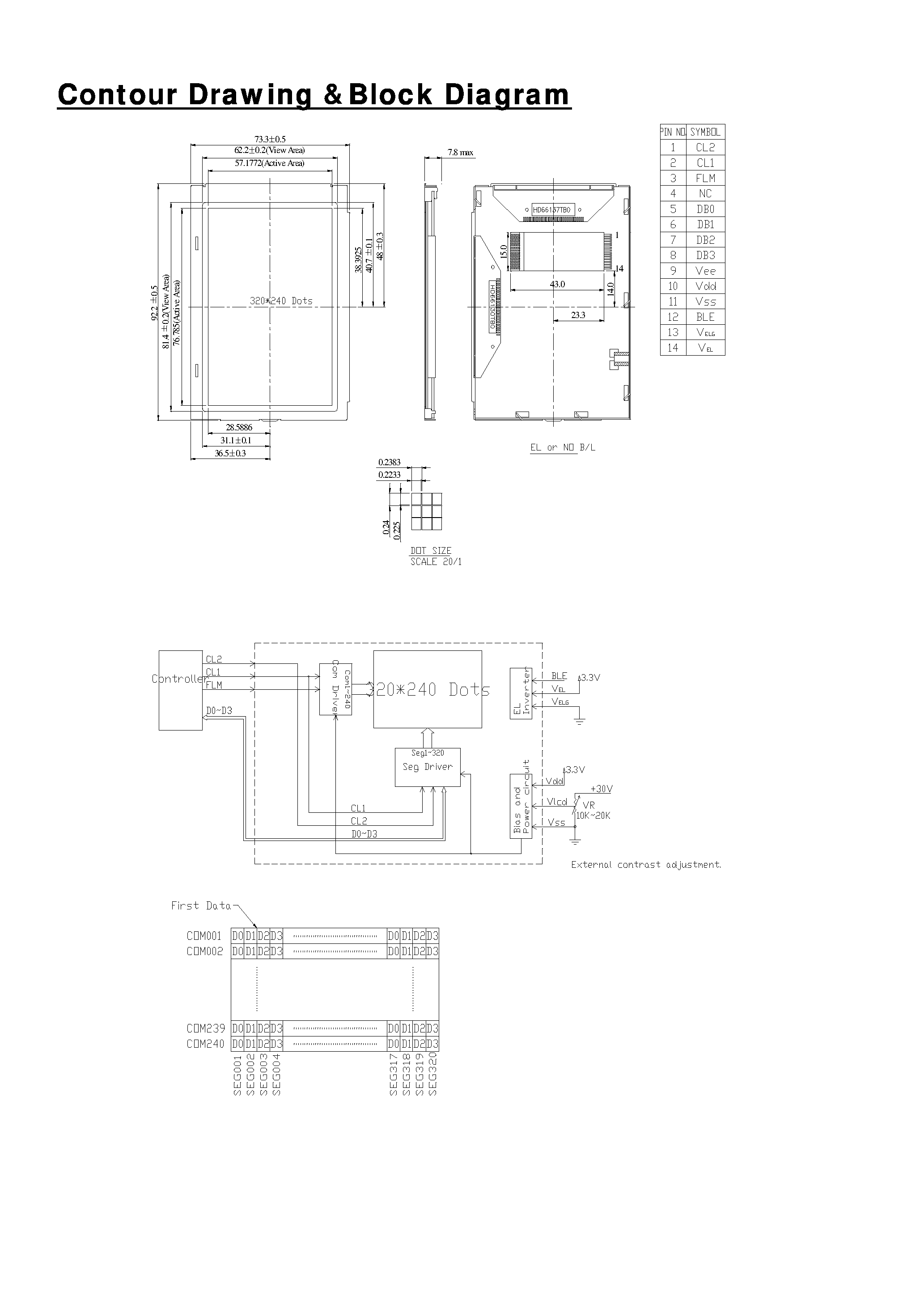 Datasheet WX320240A A - DISPLAY page 2