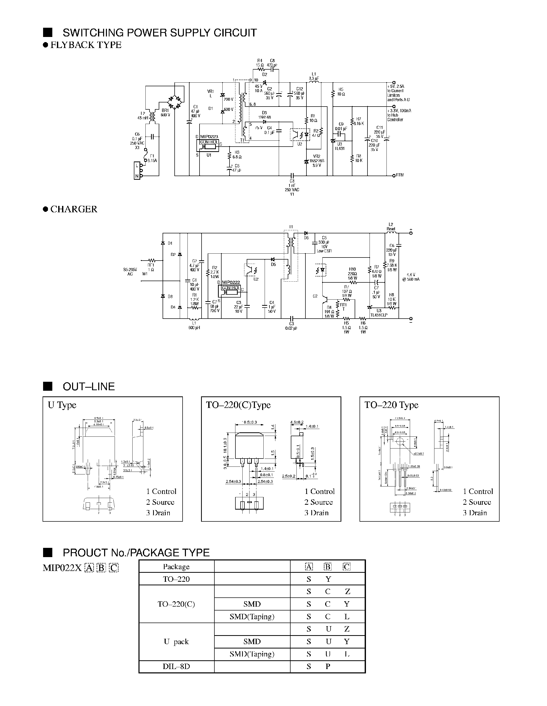 Datasheet MIP0122SY page 2 Datasheet MIP0122SY - (MIP0xxxSY) Second Generation Three Terminal Package Intelligent Power Device Series page 2