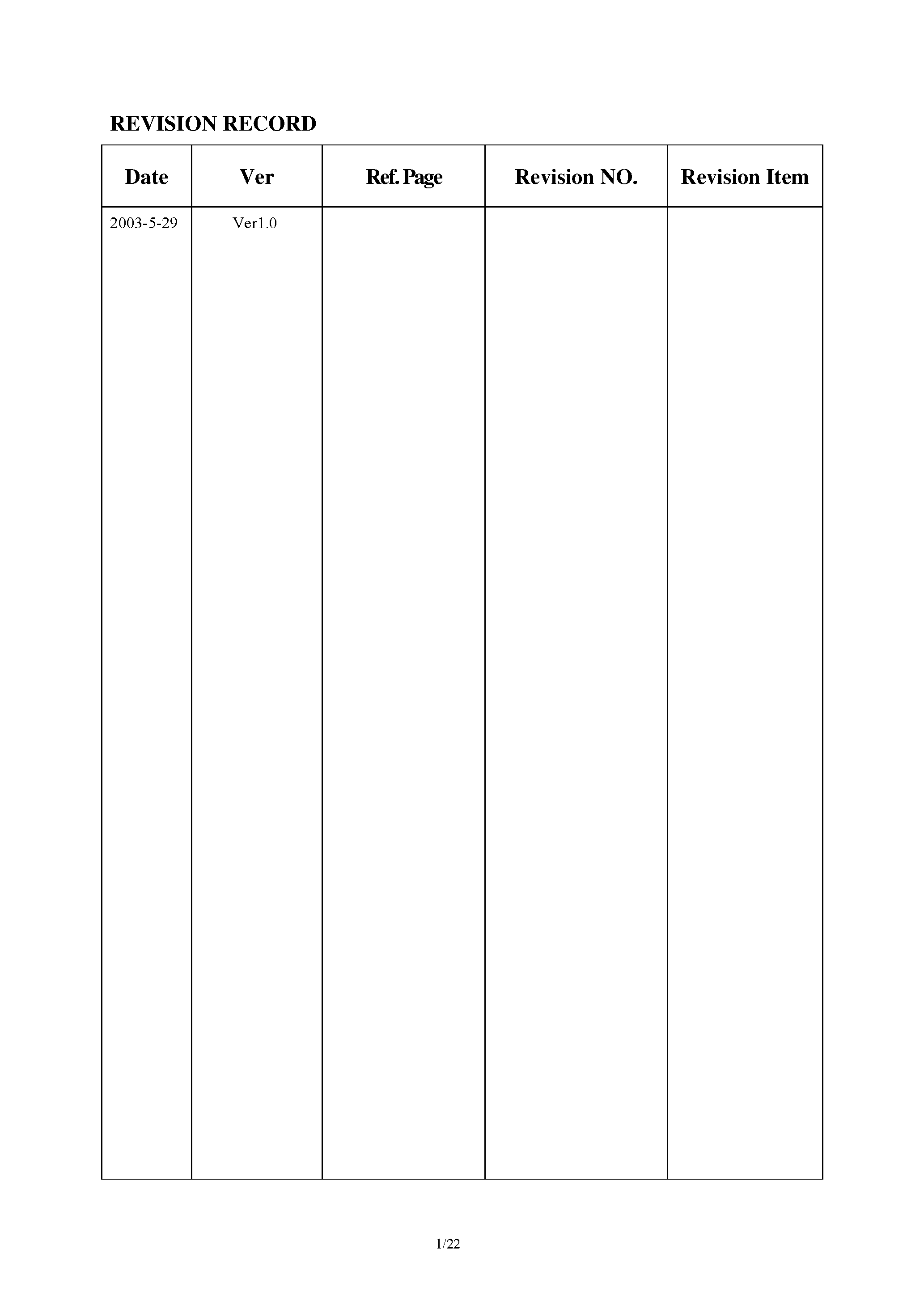 Datasheet TM320240BCC-1 SPEC page 2 Datasheet TM320240BCC-1 SPEC - LCD_Module page 2