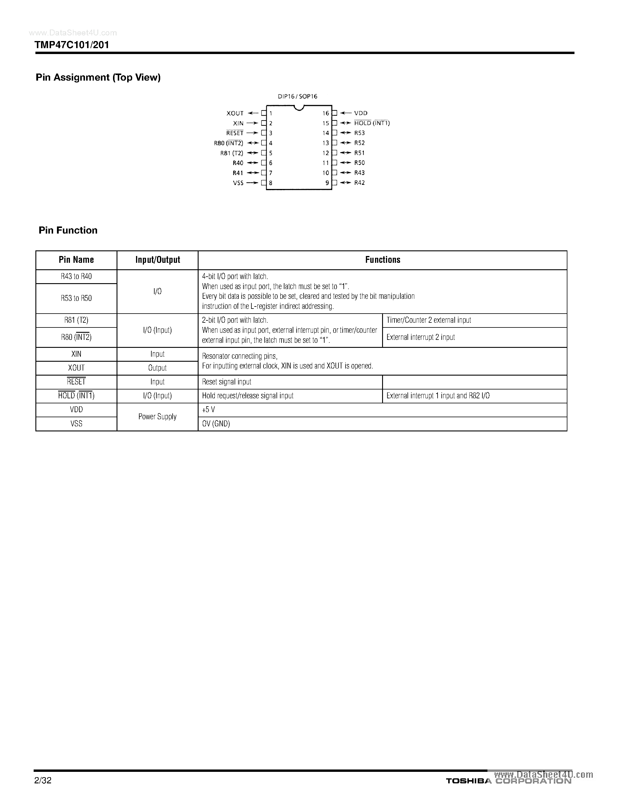 Даташит на микросхему 47C201P страница 2 Даташит 47C201P - Search -----> TMP47C201P / KMP47C201P страница 2