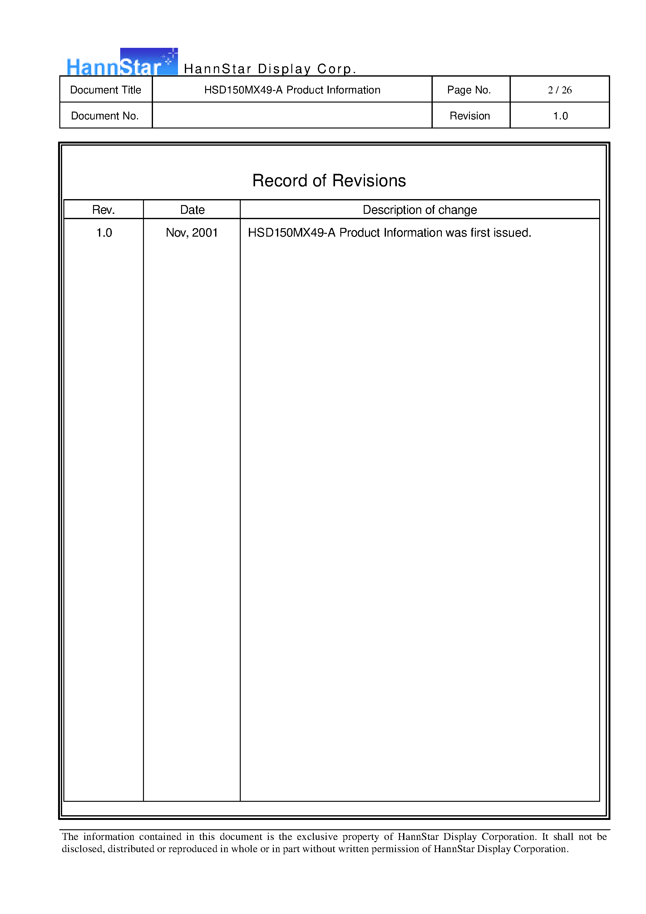 Datasheet HSD150MX49-A - Display page 2