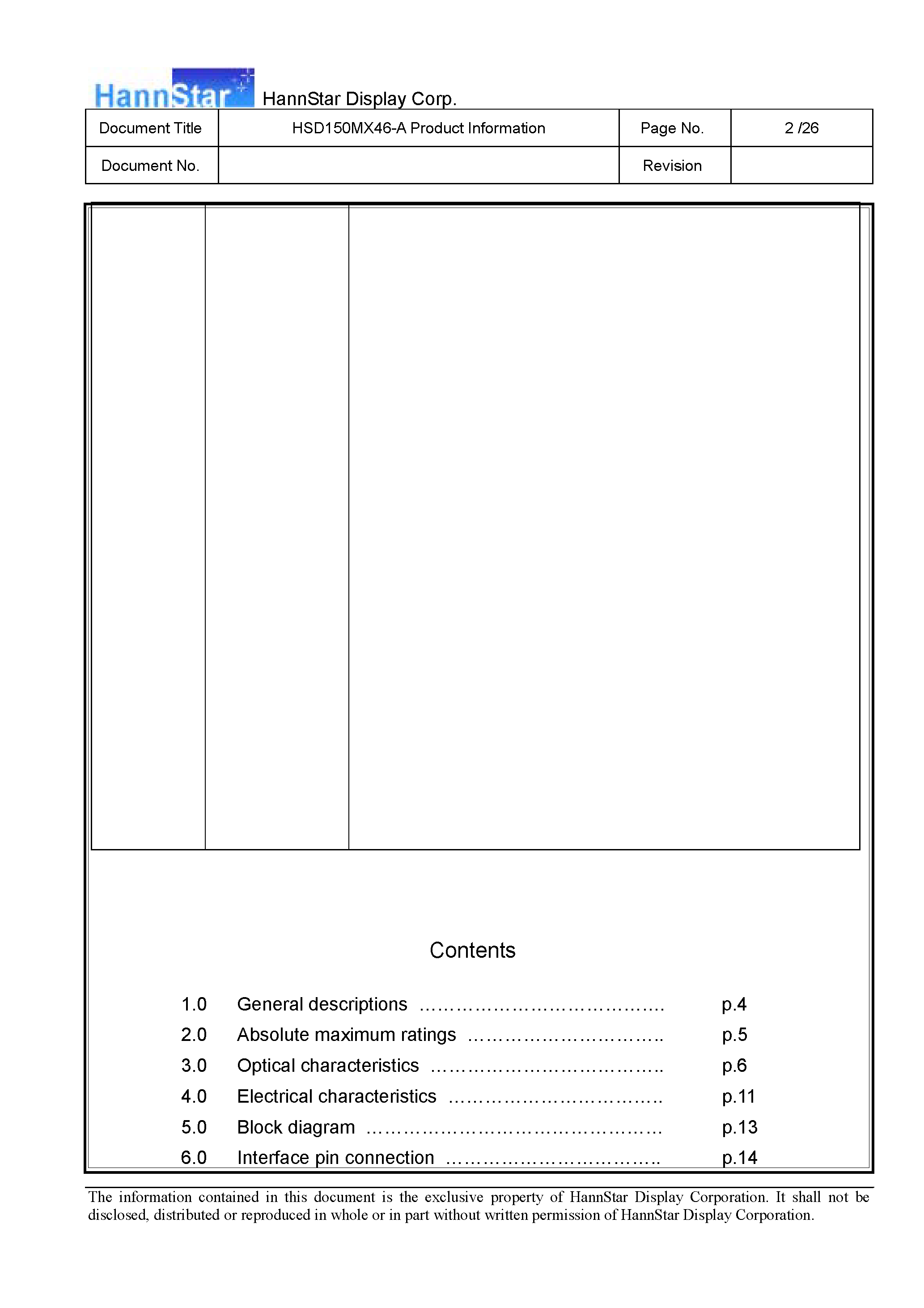 Datasheet HSD150MX46-A - Display page 2