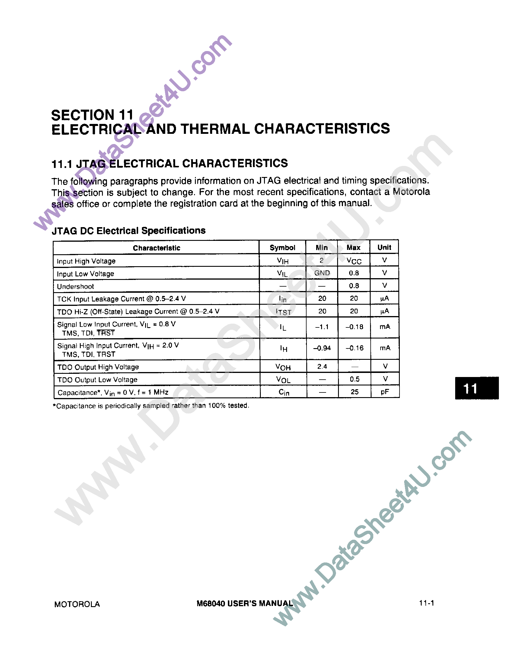 Datasheet MC68EC040RP - Microprocessor page 1