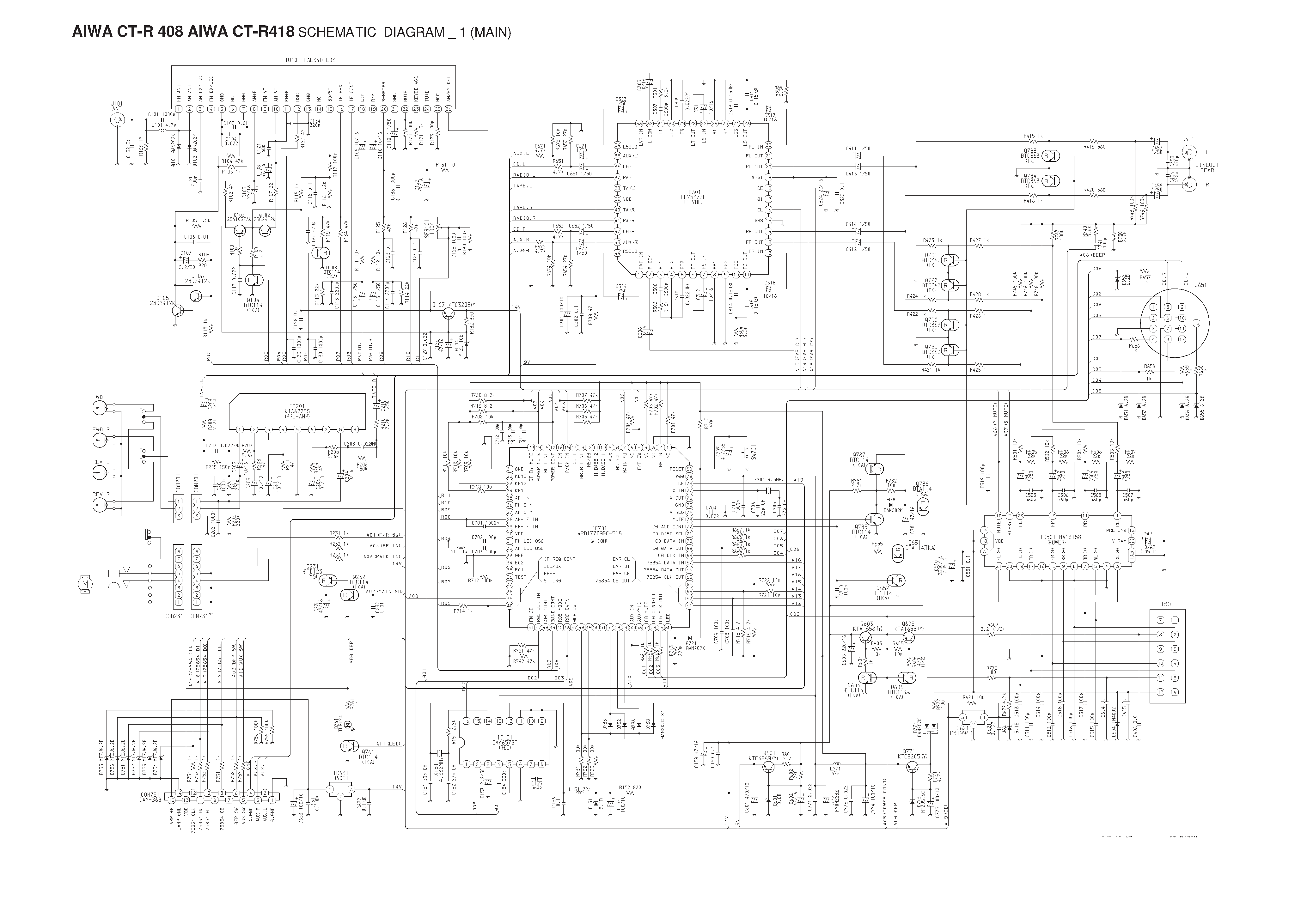 Datasheet CT-R408 - (CT-R418 / CT-R408) Schematic Diagram page 1