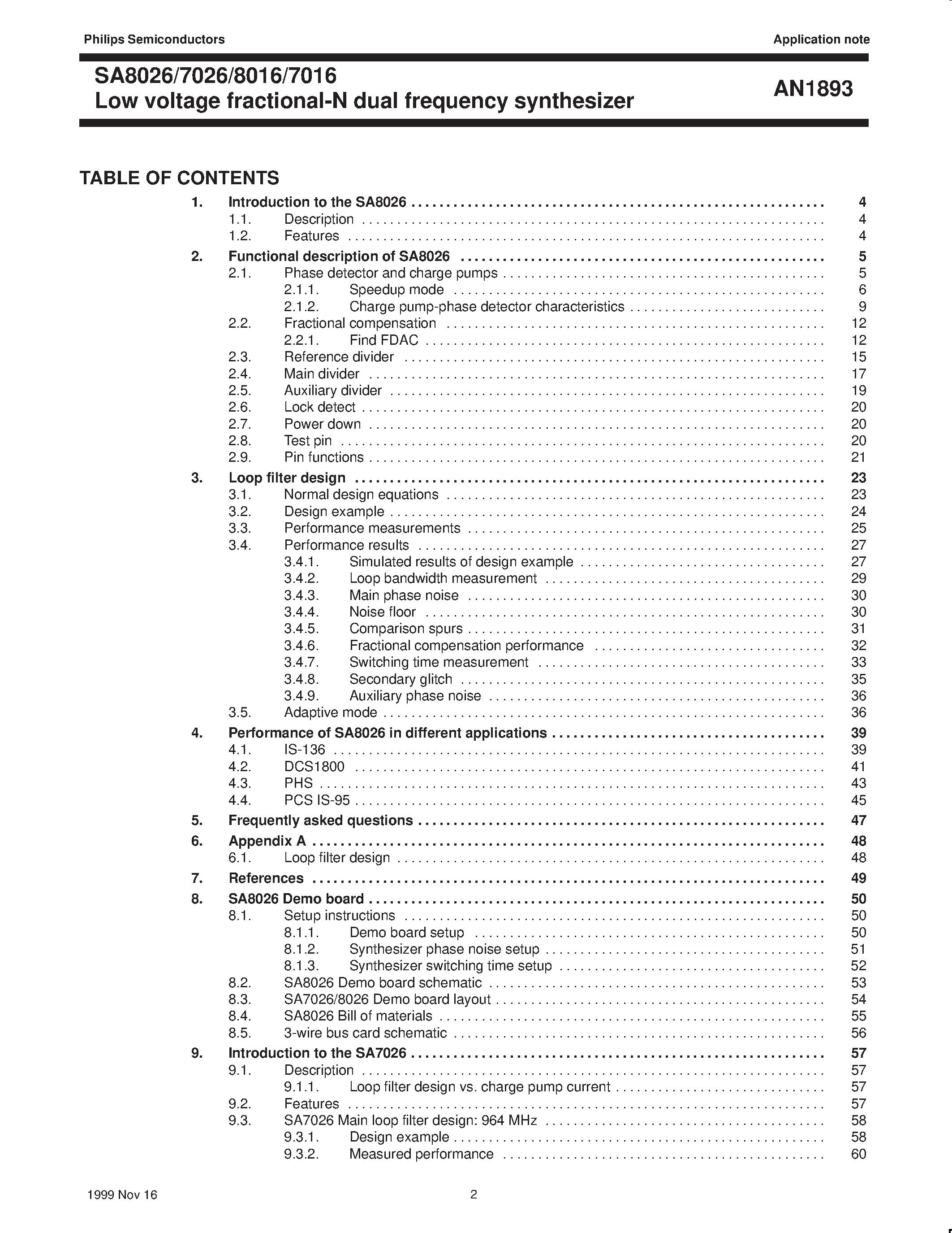 Даташит на микросхему AN1893 страница 2 Даташит AN1893 - Low Voltage Fractional-N Dual Frequency Synthesizers страница 2