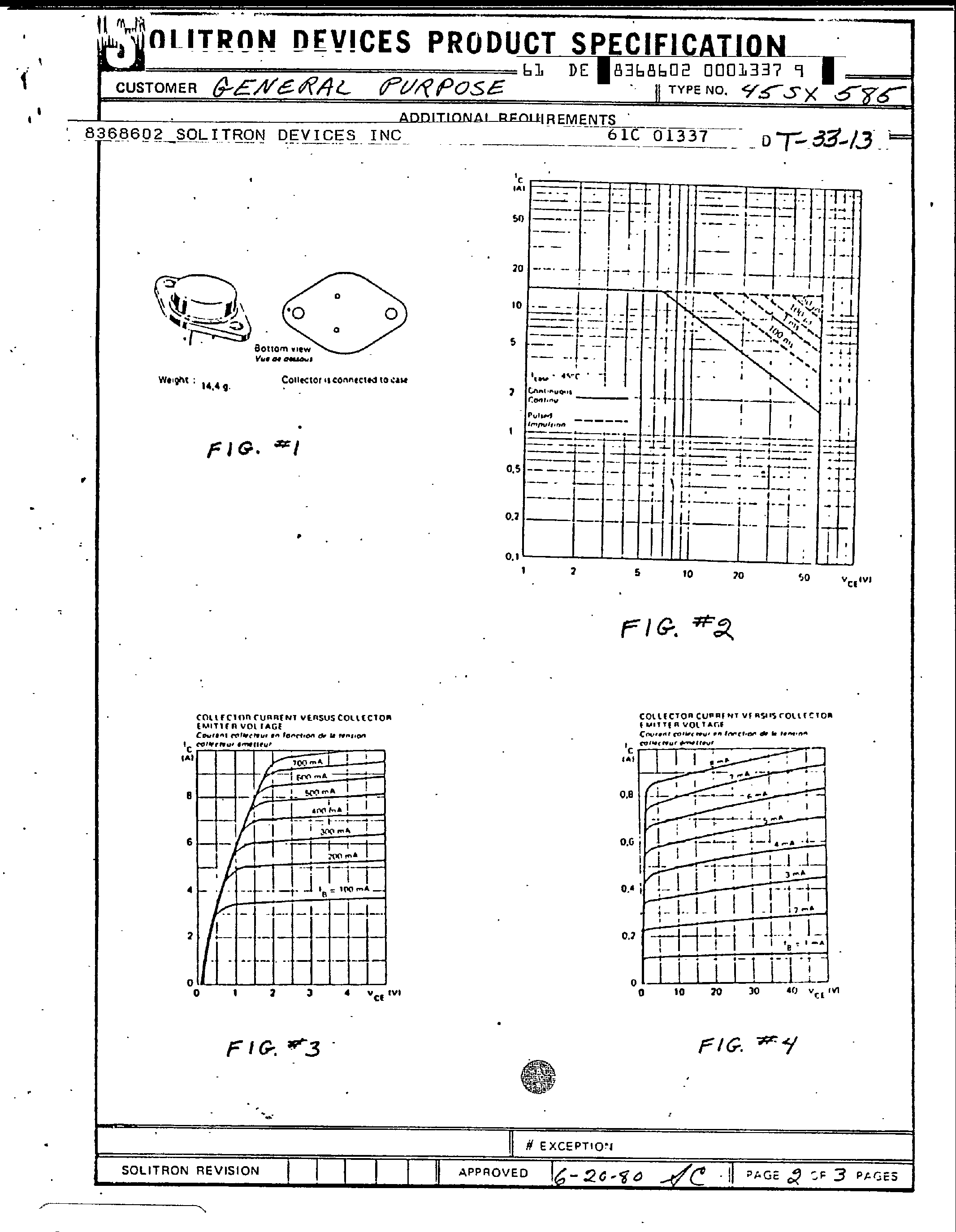 Datasheet BD130 page 2 Datasheet BD130 - NPN Silicon Power page 2