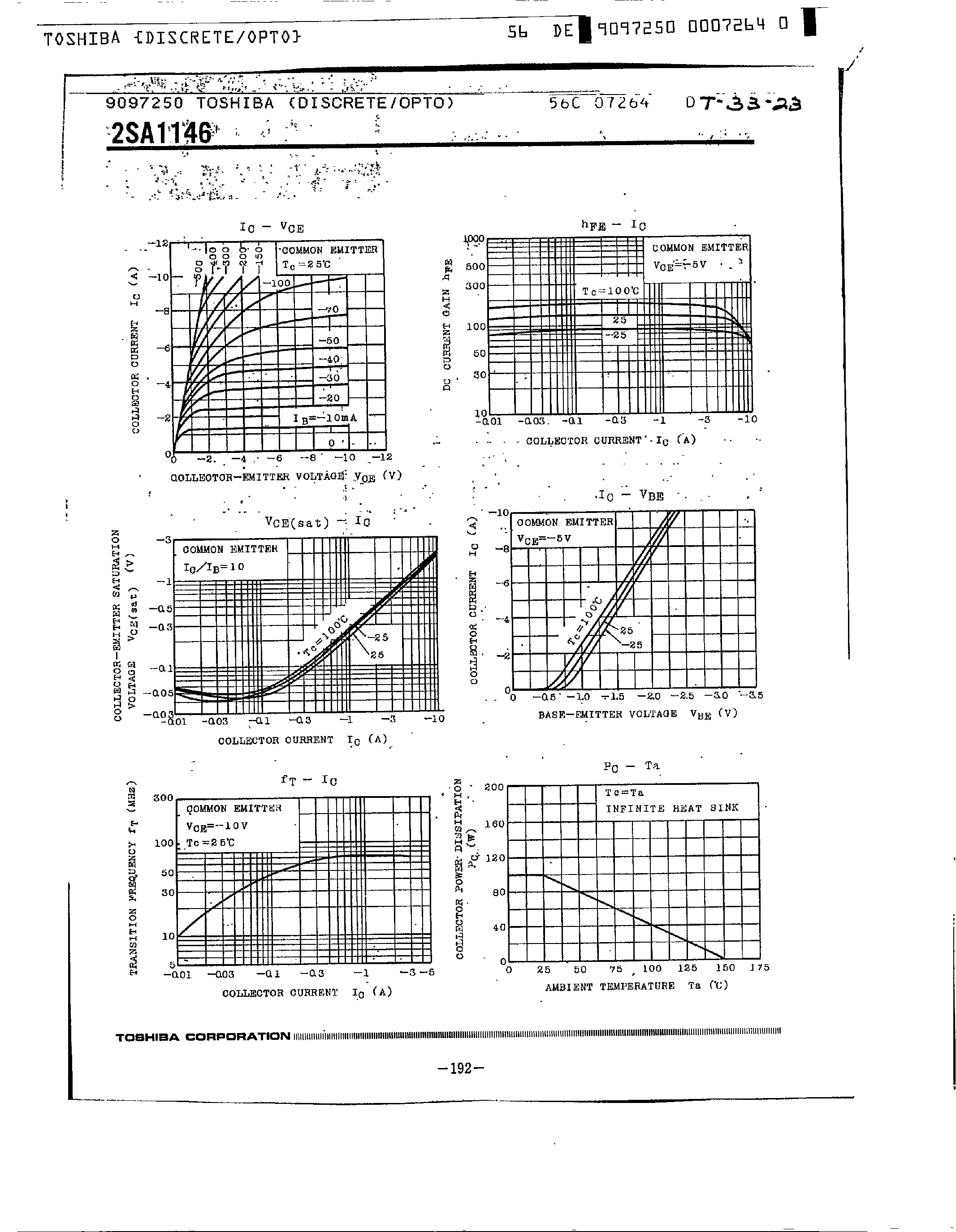 Datasheet 2SA1146 - Audio Frequency Low Power Amplifier Applications page 2