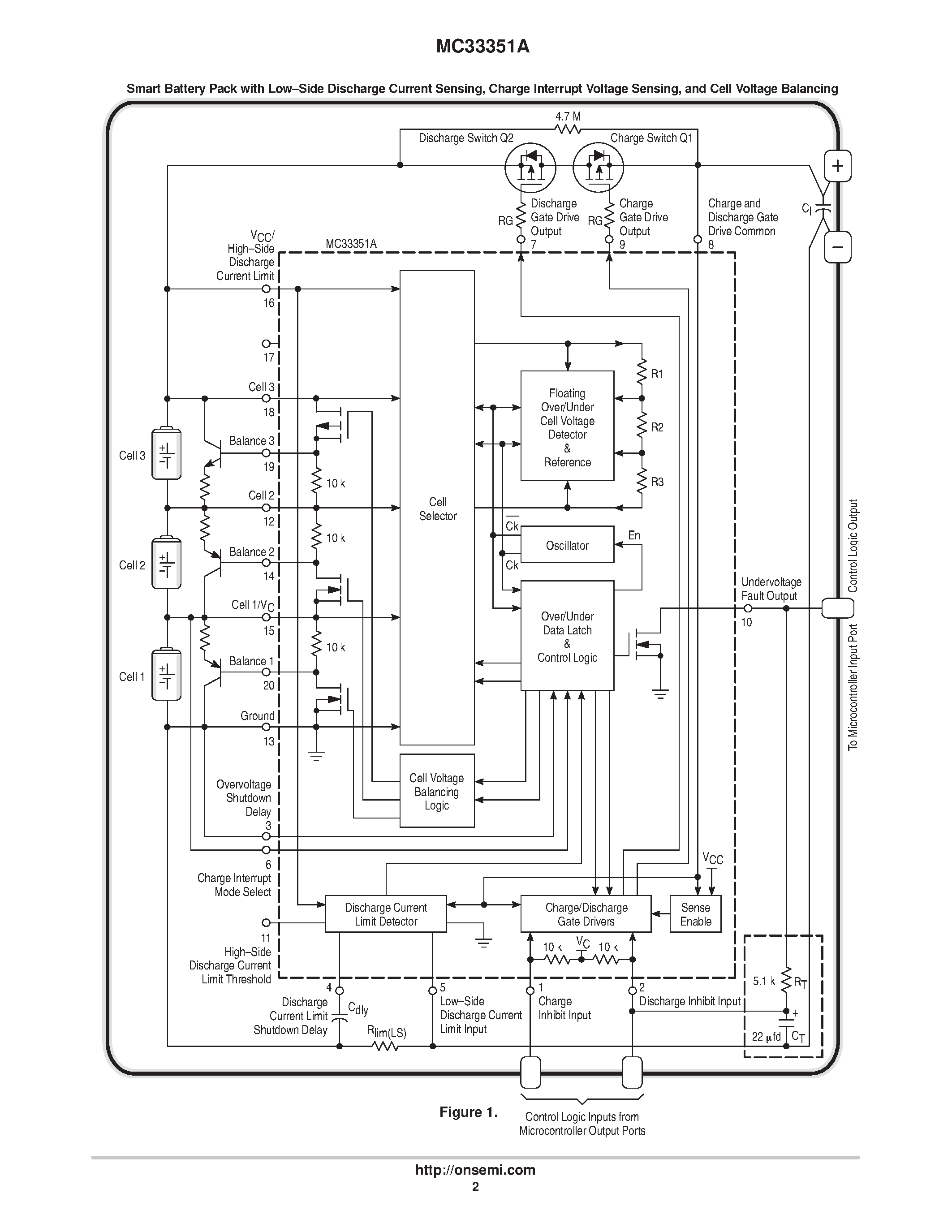 Даташит MC33351A - Lithium Battery Protection Circuit страница 2