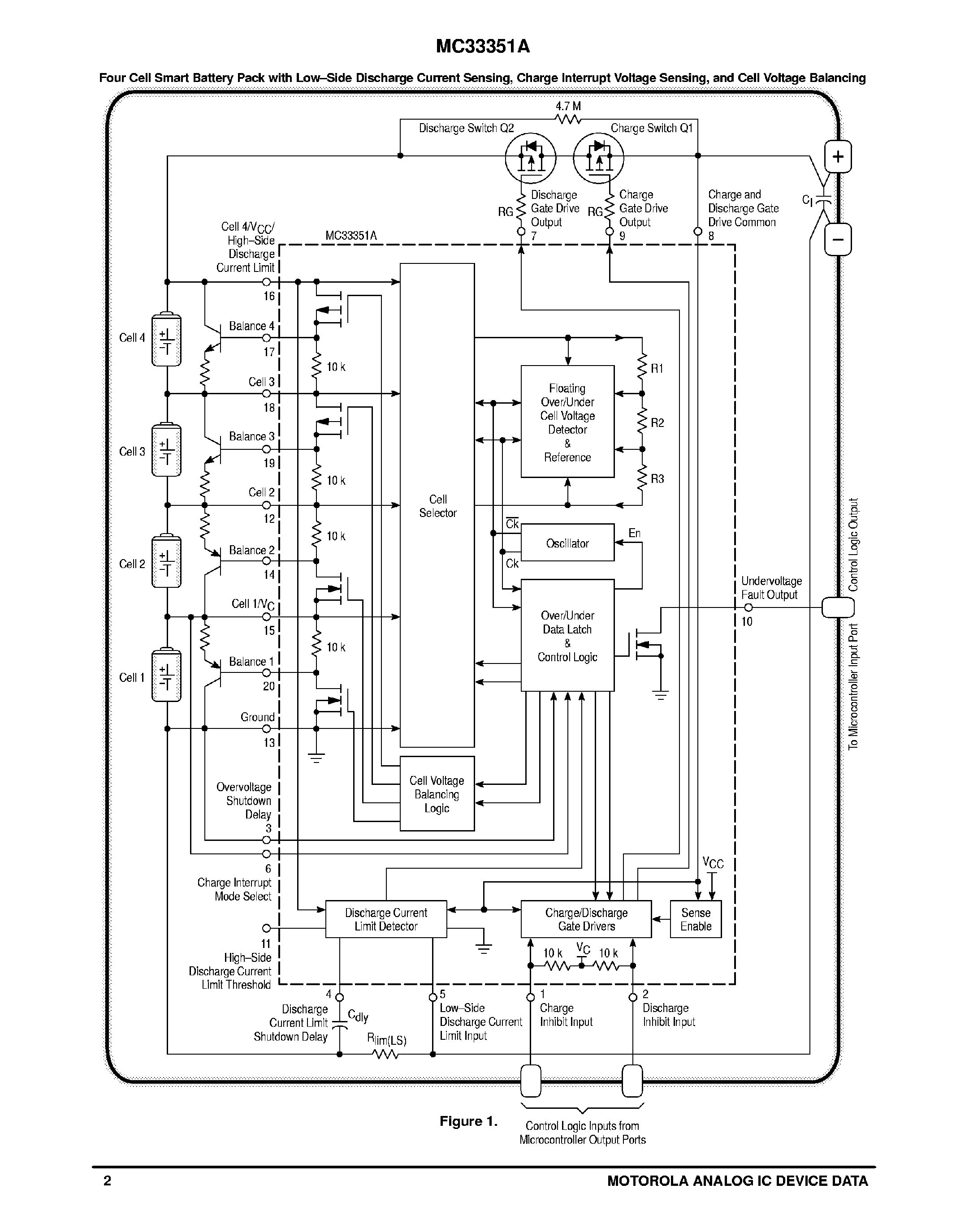 Даташит MC33351A - Lithium Battery Protection Circuit страница 2