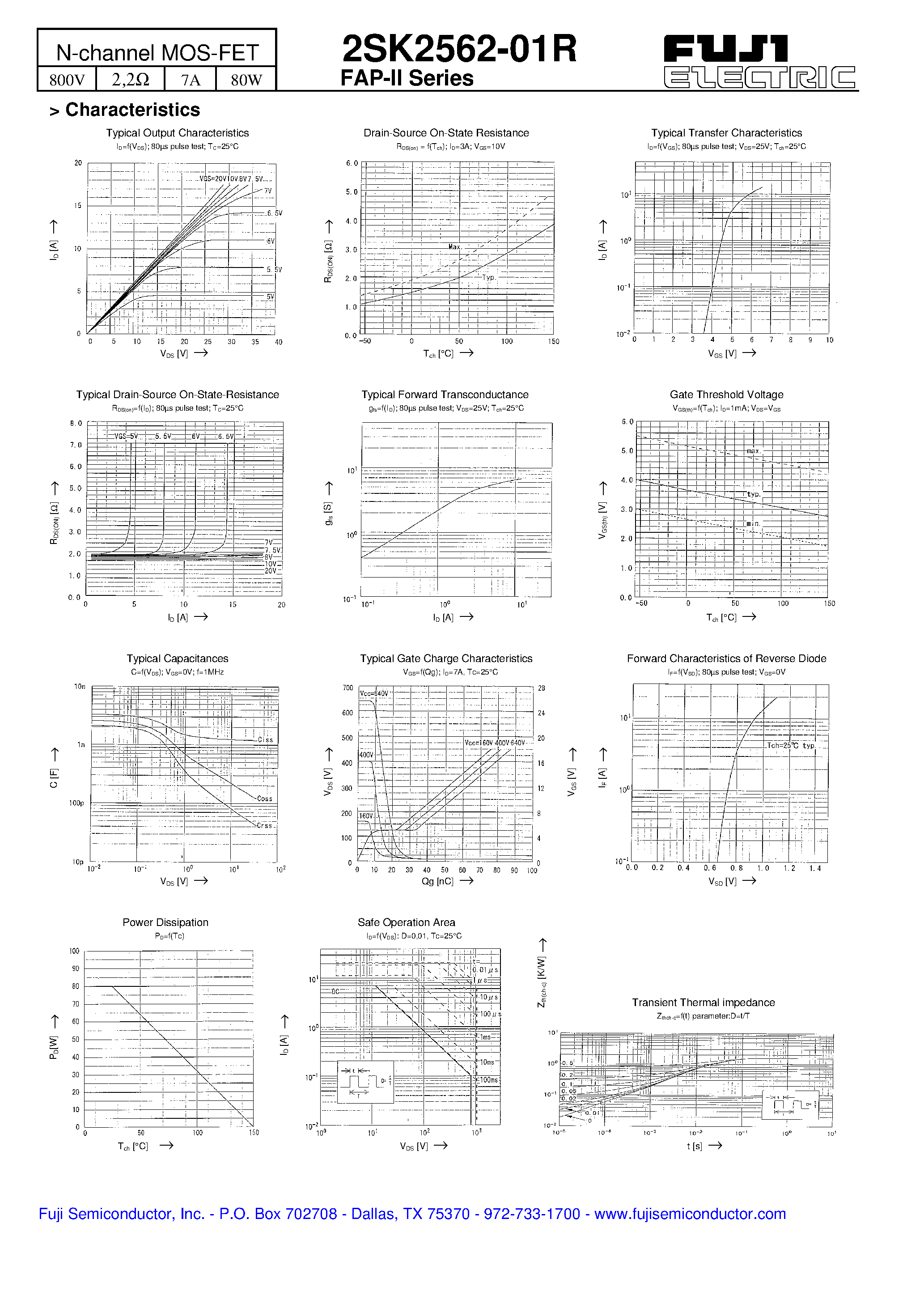 Даташит 2SK2562-01R - N-channel MOS-FET страница 2