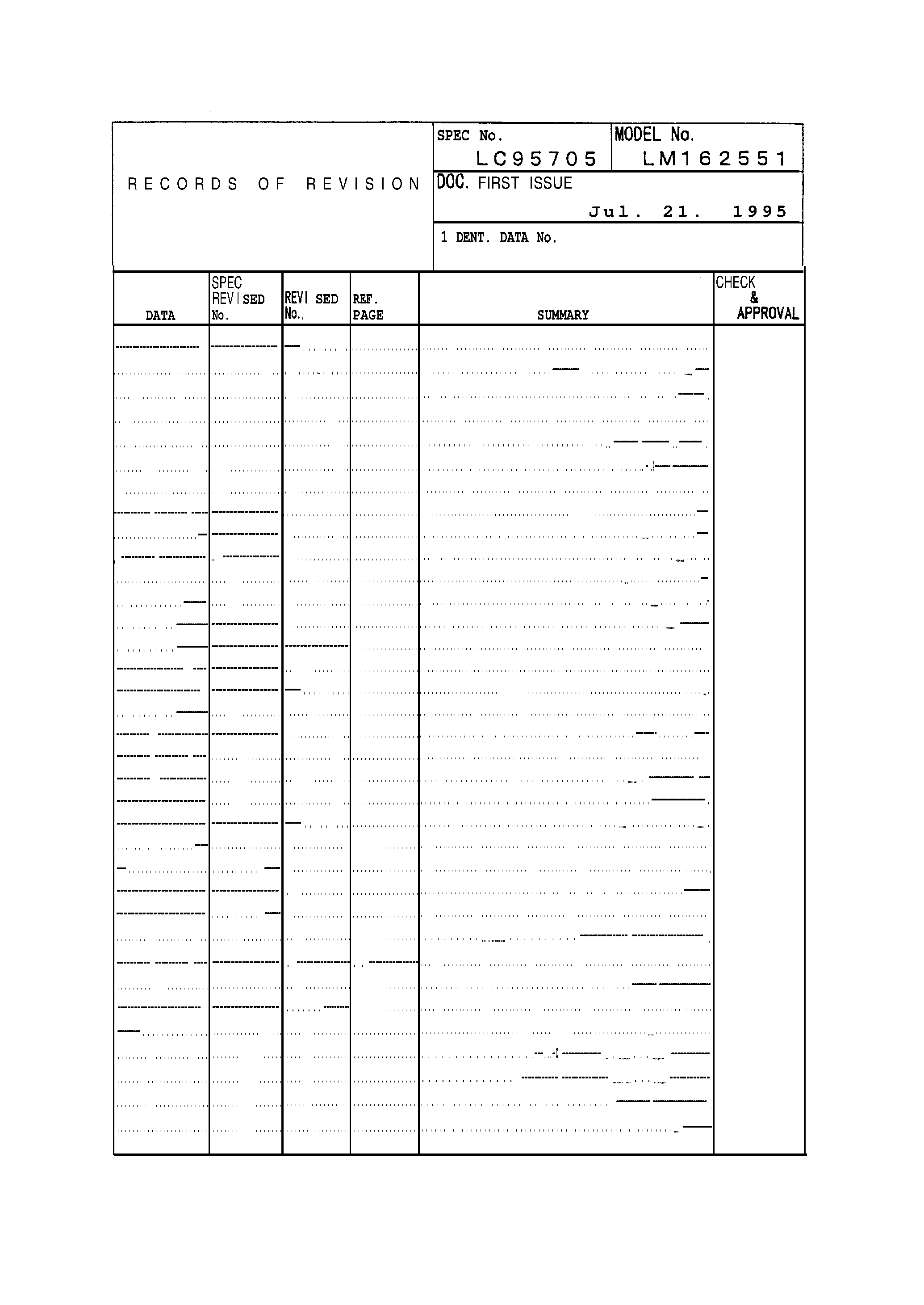 Datasheet LM162551 - Passive Matrix LCD Module page 2