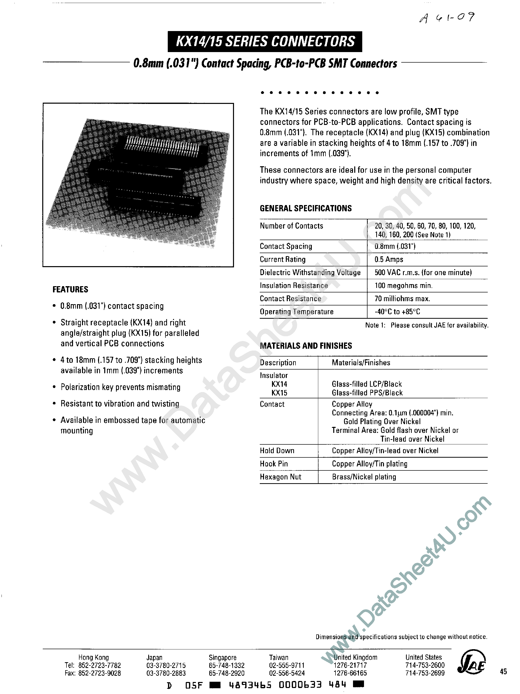 Datasheet KX14-50K5B - (KX14 / KX15 Series) Connectors page 1
