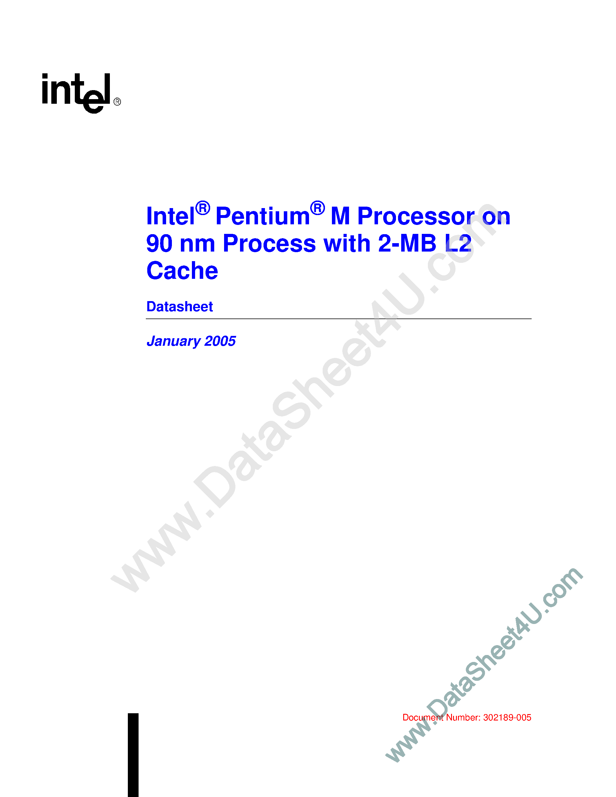 Datasheet RJ80536GE0412M - M Processor on 90ns Process page 1