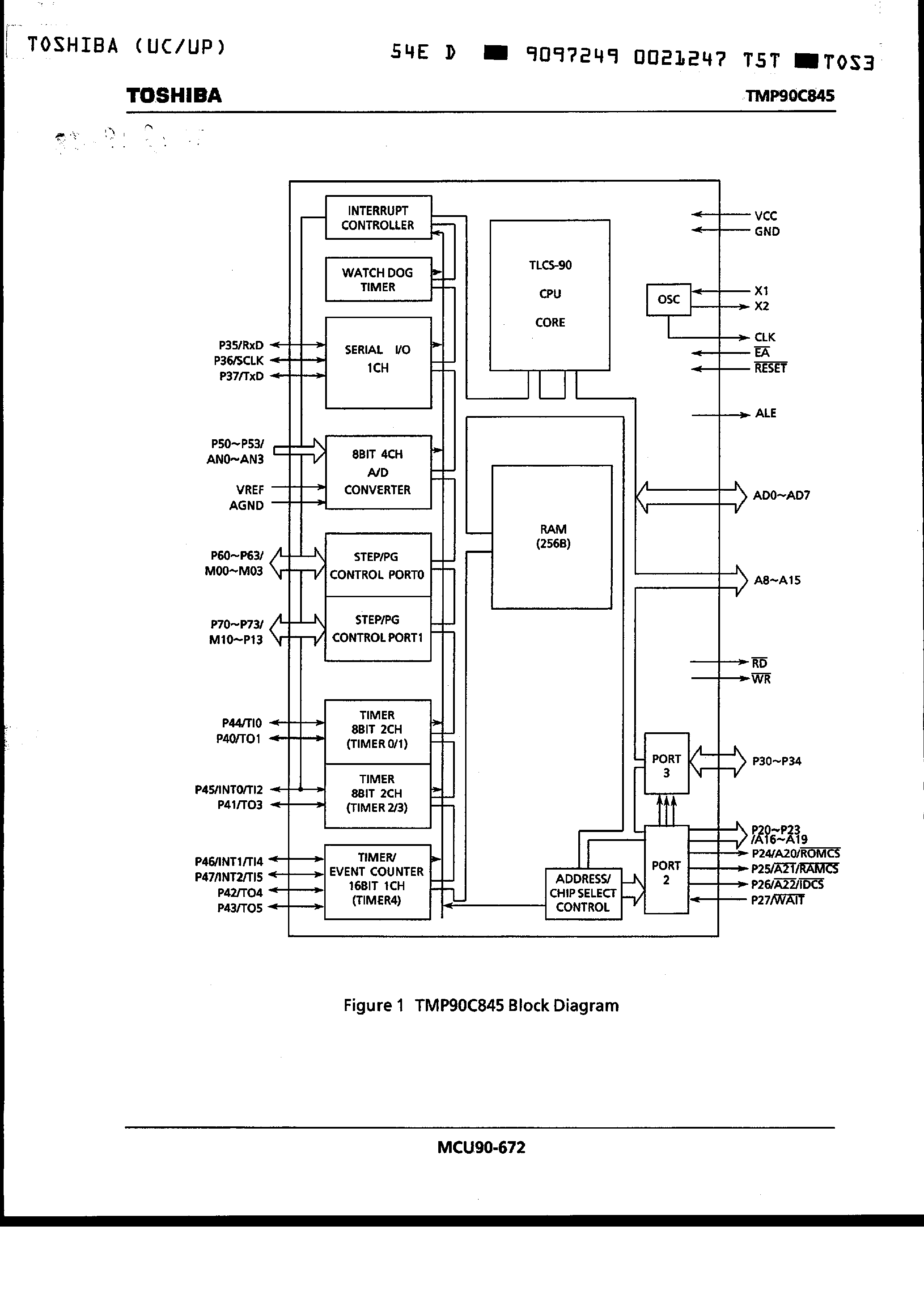 Datasheet TMP90C845F - CMOS 8-Bit Microcontrollers page 2