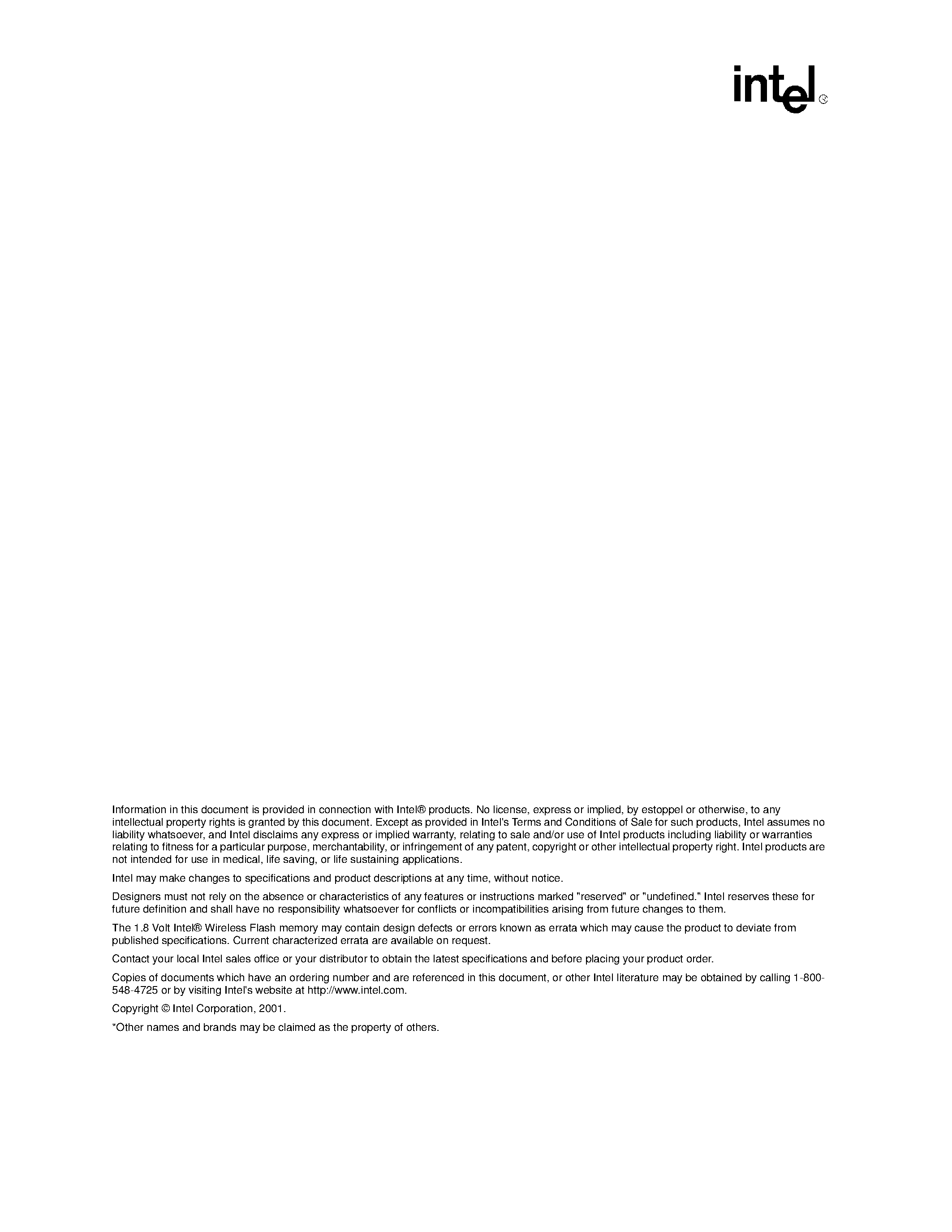 Datasheet 28F128W18 - (28FxxxW18) 1.8 V Wireless Flash Memory page 2