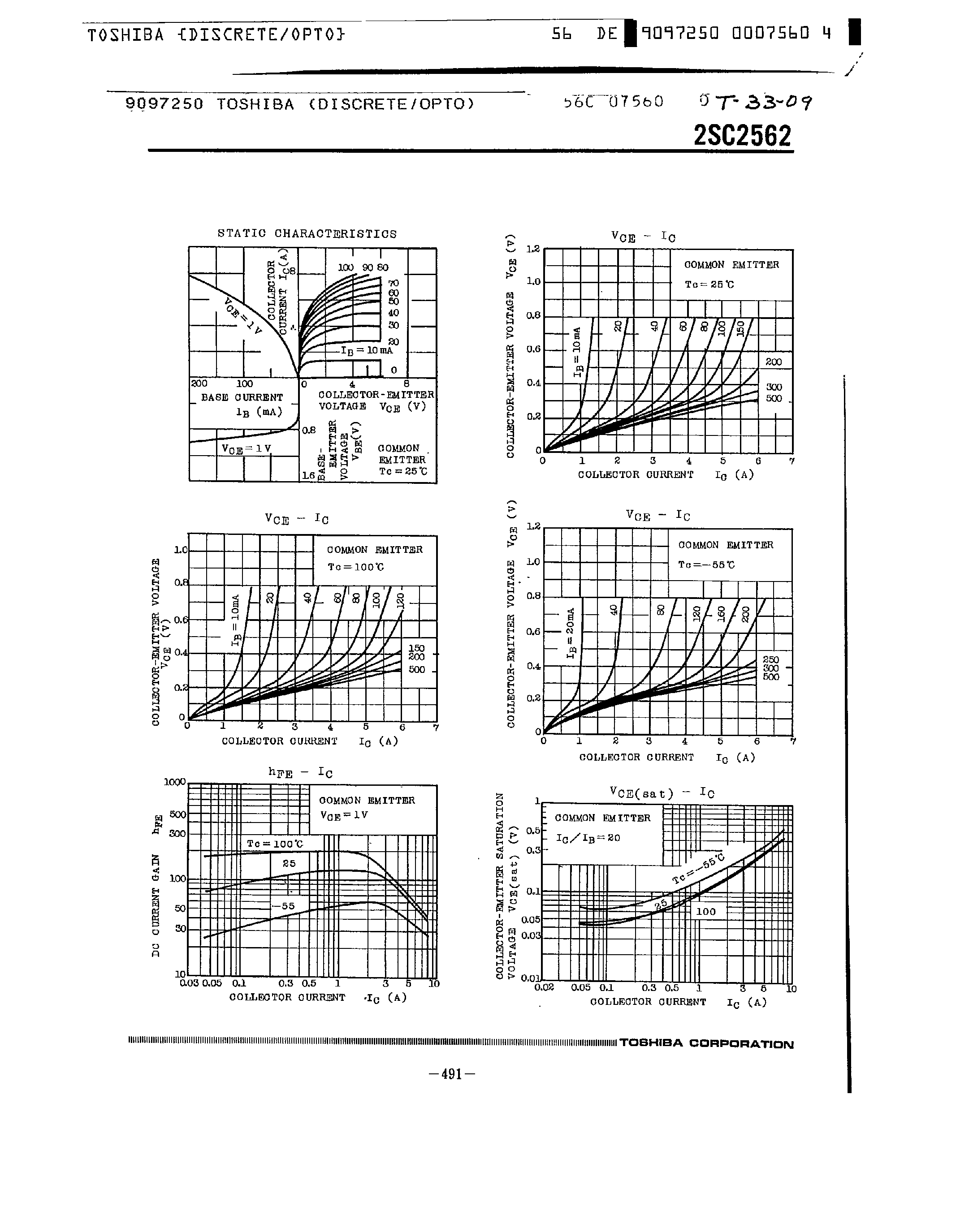 Datasheet 2SC2562 - Silicon NPN Epitaxial Type page 2