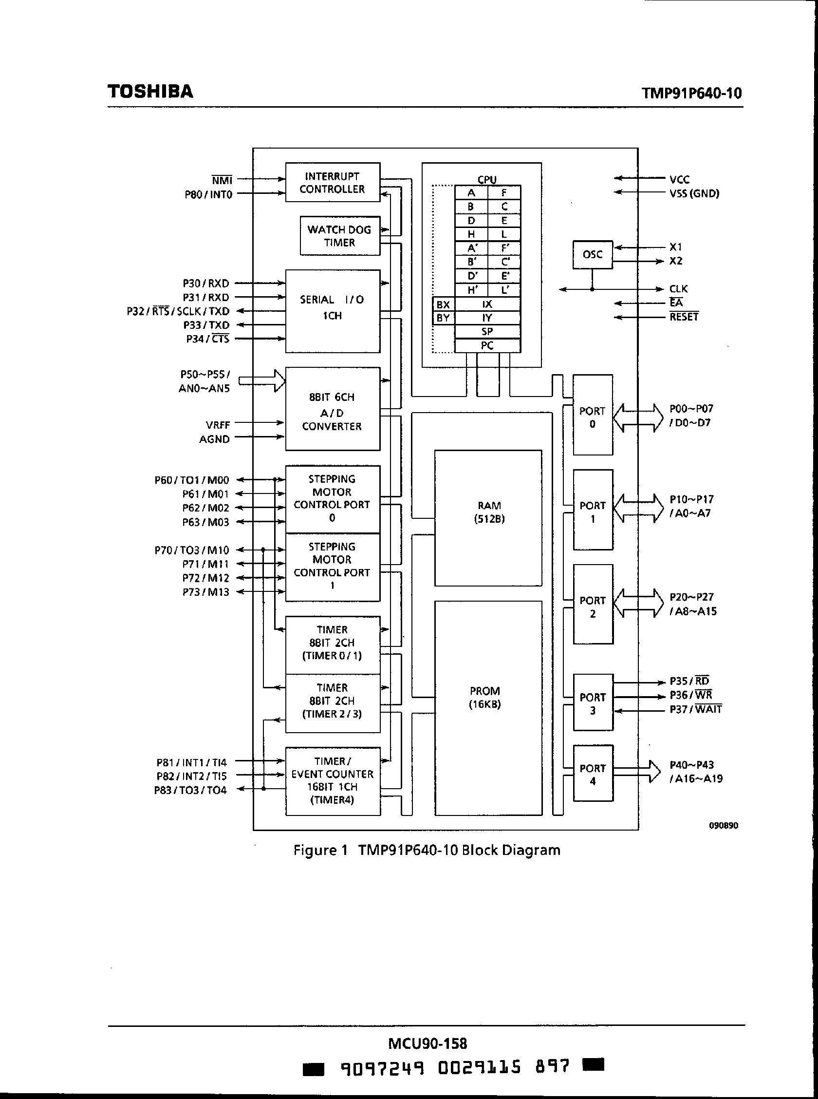 Datasheet TMP91P640-10 - CMOS 8-Bit Microcontrollers page 2