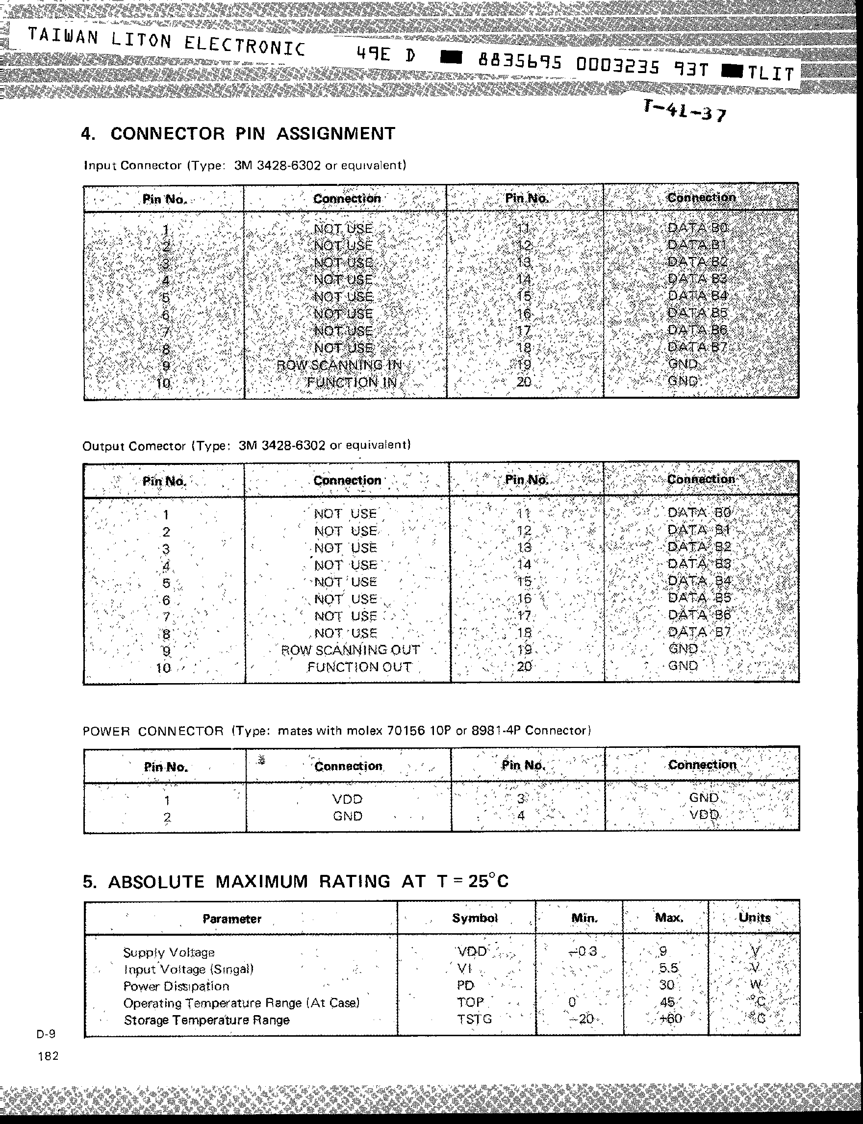 Datasheet LTM-8843-1 page 2 Datasheet LTM-8843-1 - LED DOT MATRIX CHARACTER MODULE page 2