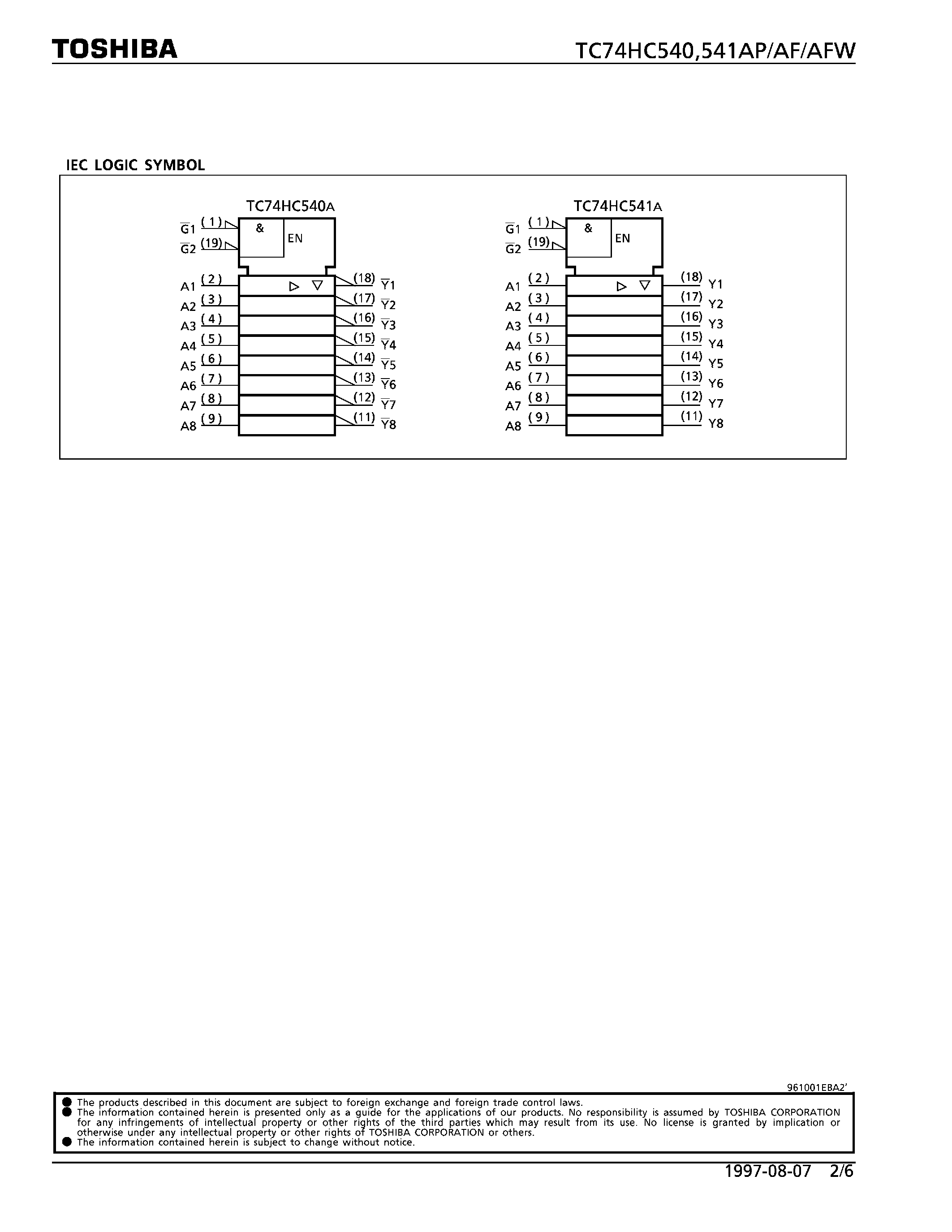 Datasheet TC74HC450 page 2 Datasheet TC74HC450 - (TC74HC450 / TC74HC451) 3-State Outputs page 2