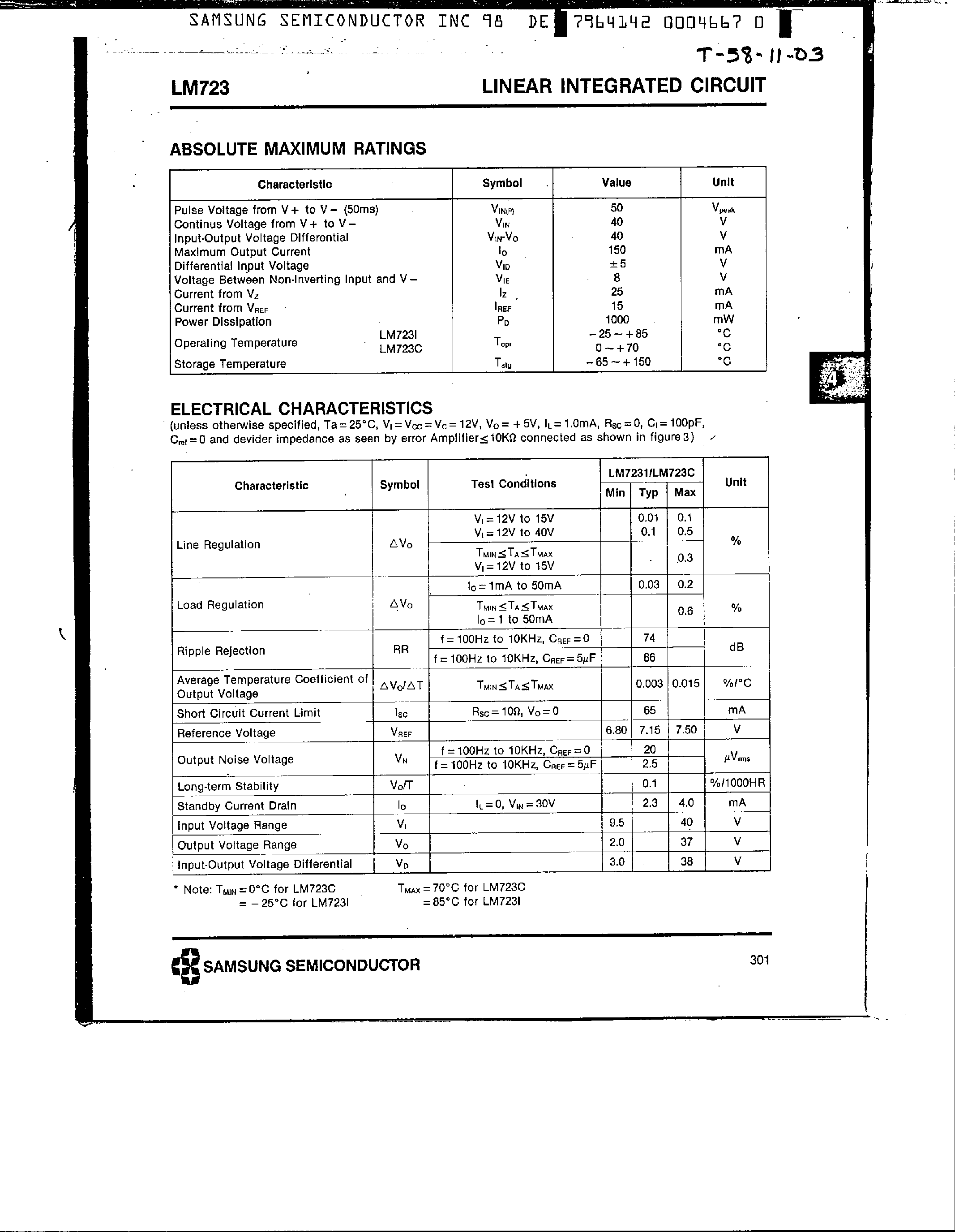 Даташит на микросхему LM723 страница 2 Даташит LM723 - Precision Voltage Regulator страница 2