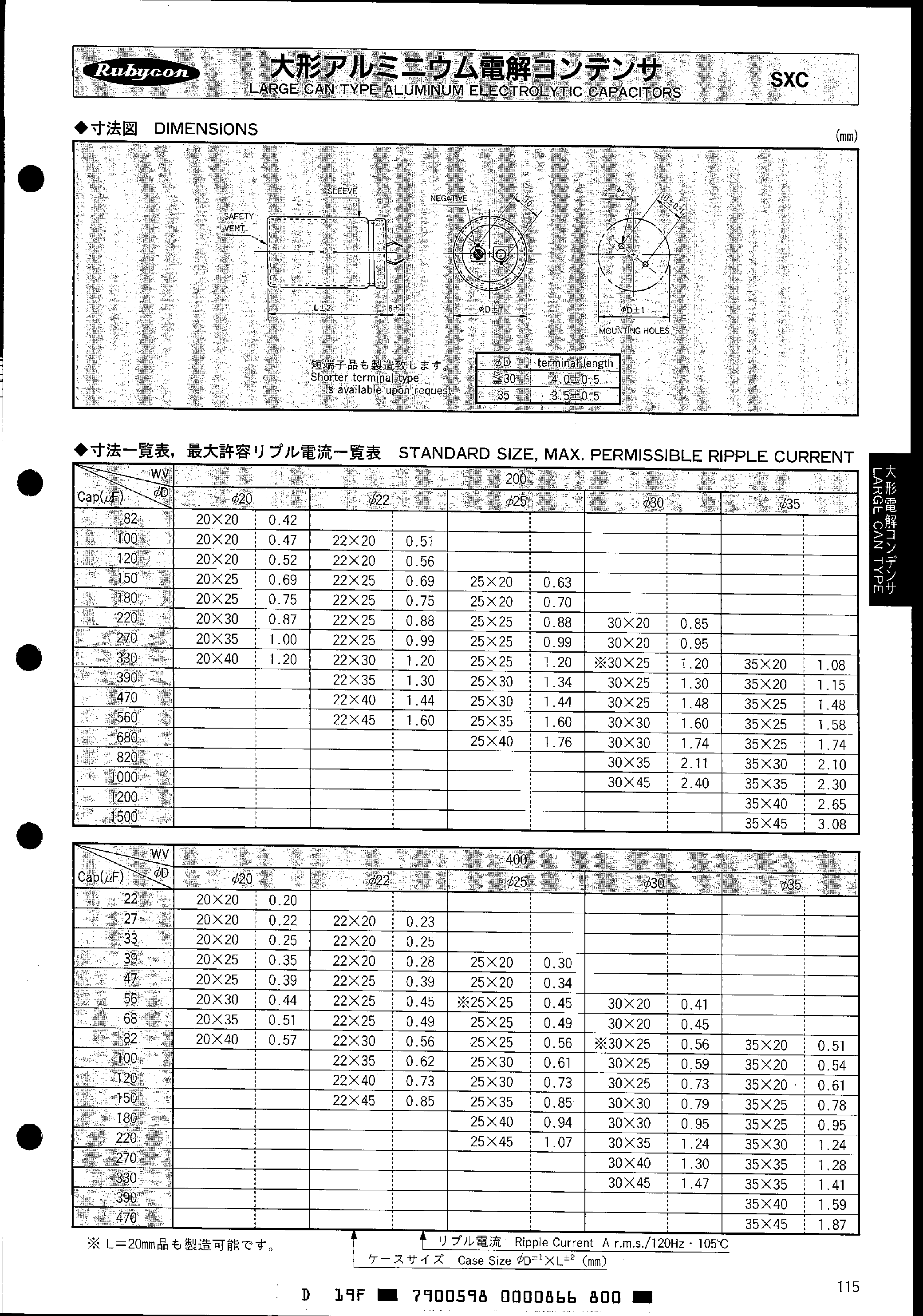 Datasheet SXC page 2 Datasheet SXC - SXC Series / Capacitors page 2