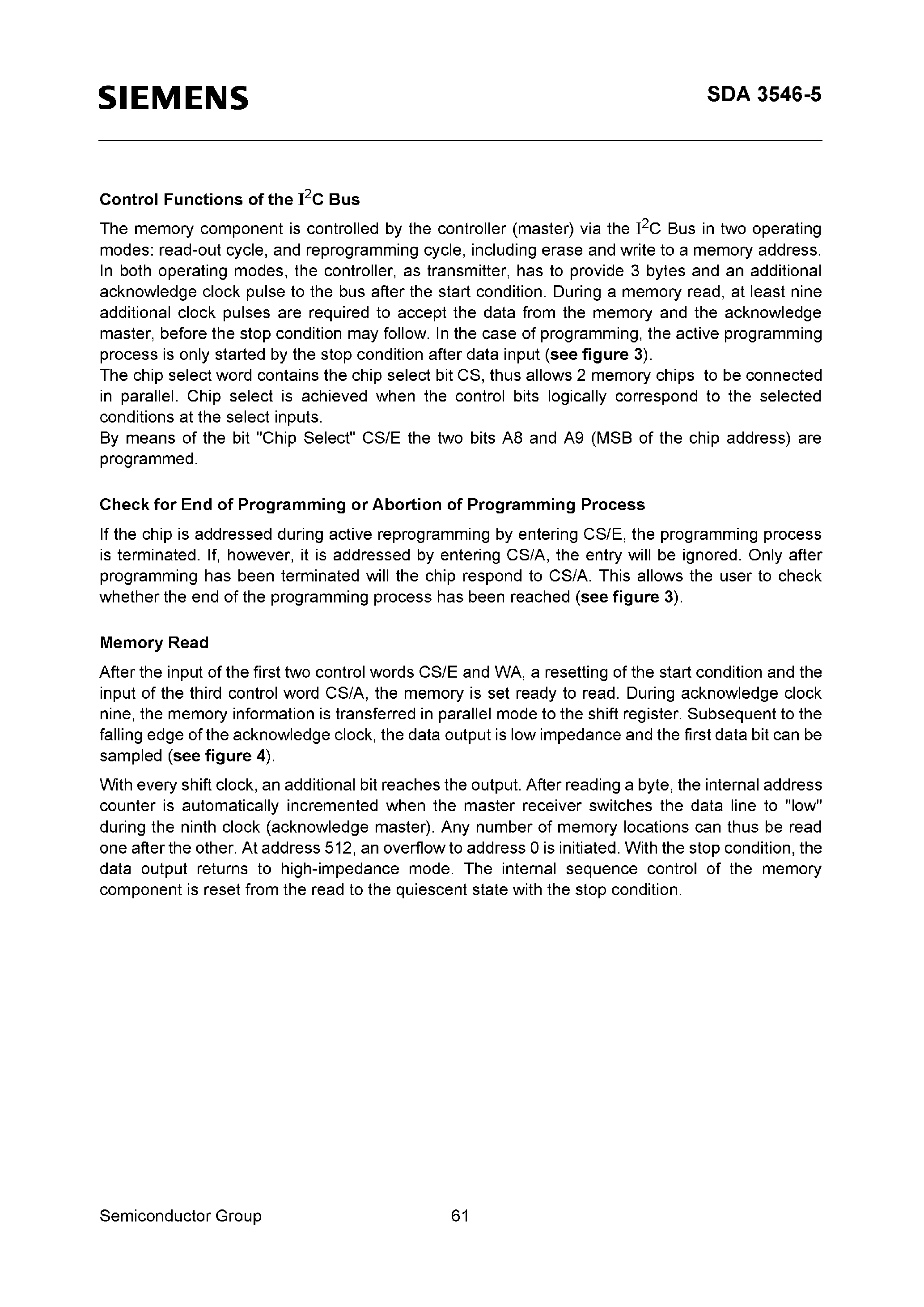 Datasheet SDA3546-5 - Nonvolatile Memory 4K-Bit EPROM page 2