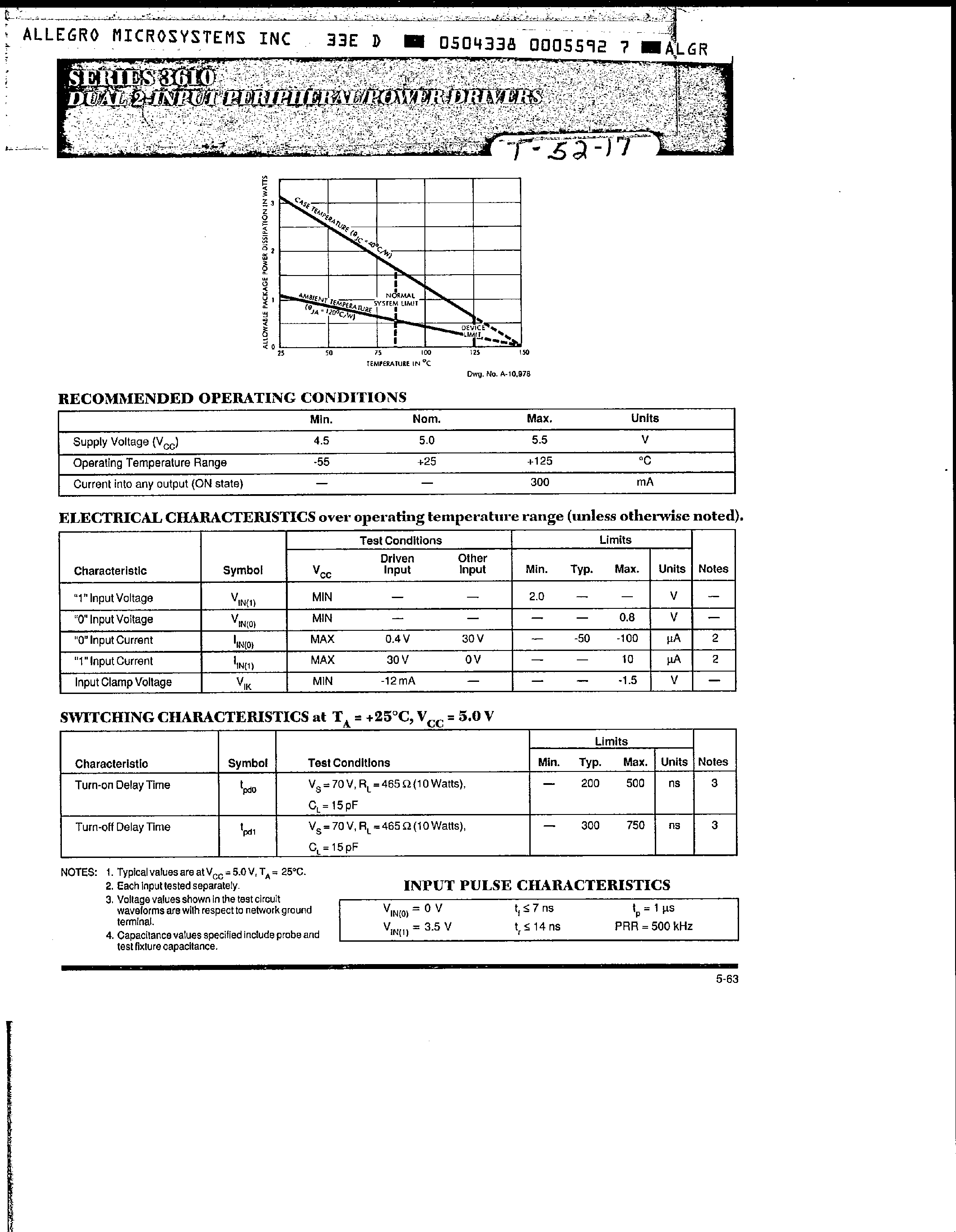 Datasheet UDS-3611 page 2 Datasheet UDS-3611 - (UDS3611 - UDS3614) Dual 2-Input Peropheral / Power Drivers page 2