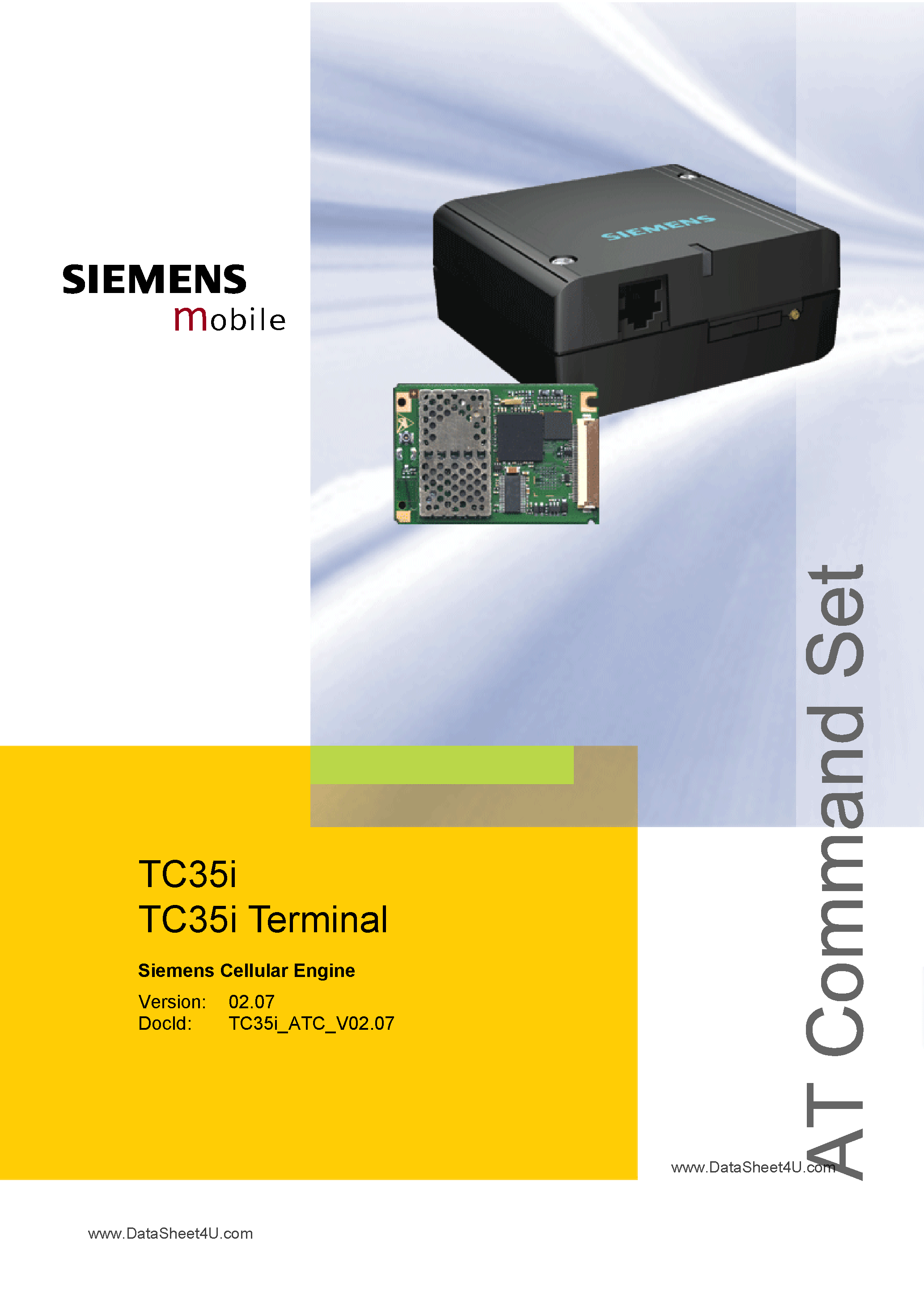 Datasheet TC35iAT page 1 Datasheet TC35iAT - Terminal page 1