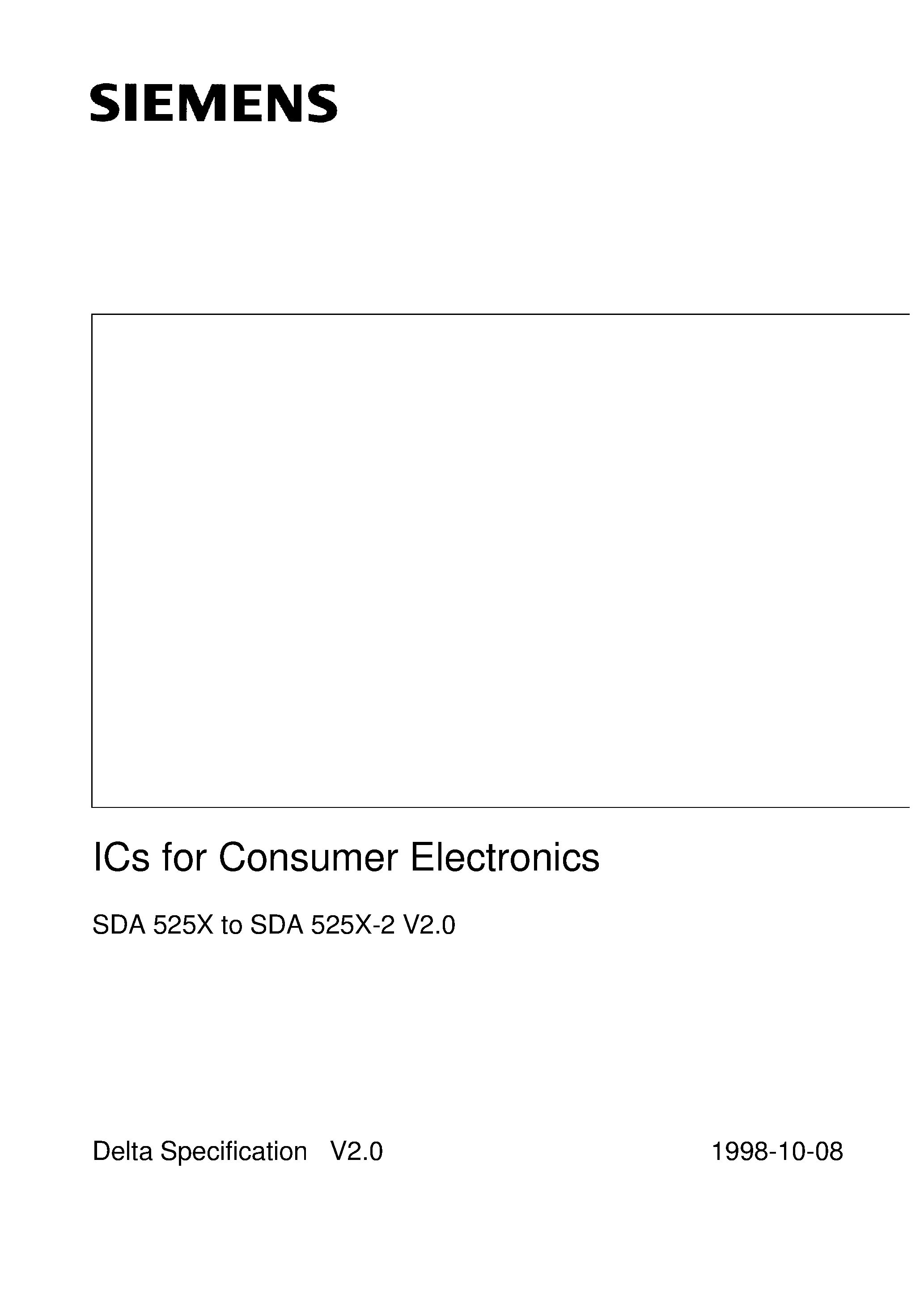 Datasheet SDA5250-2 - (SDA525x-2) ICs for Consumer Electronics page 1