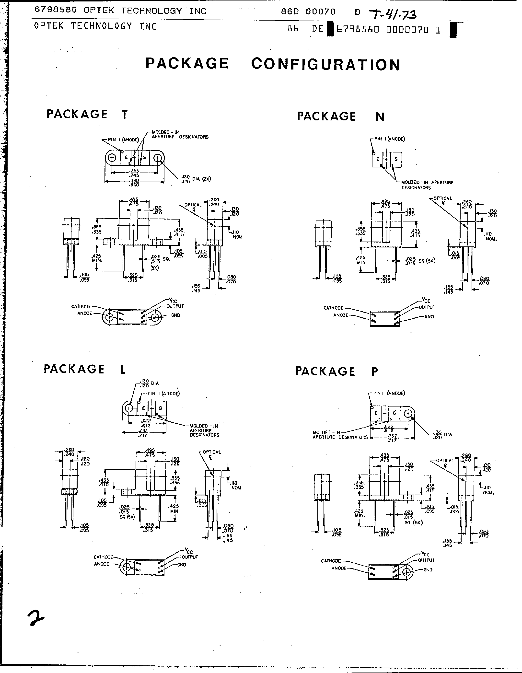 Даташит на микросхему KT960 страница 2 Даташит KT960 - (KT960 - KT990) Slotted Optical Switches Photo Integrated Circuit страница 2