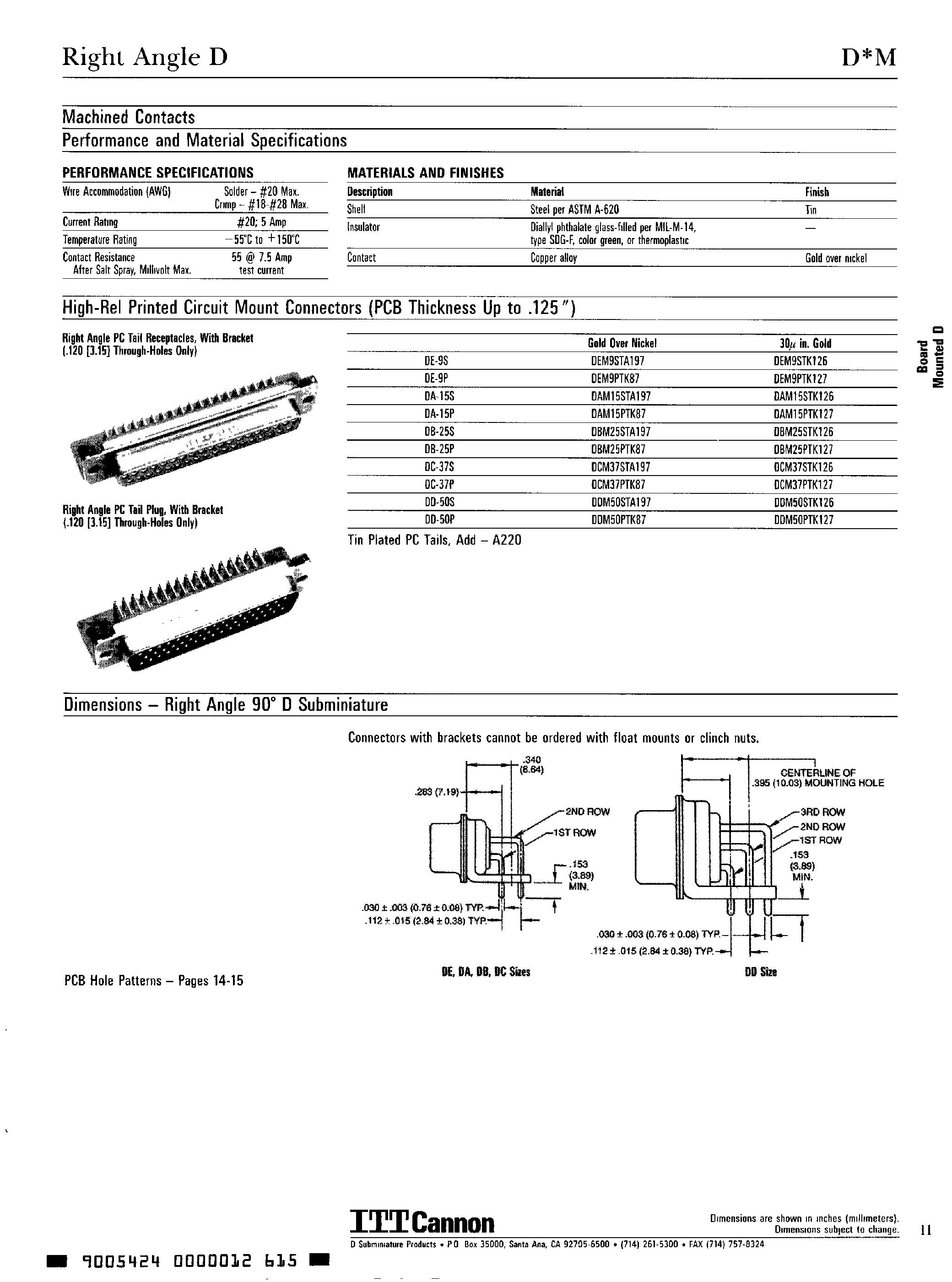 Datasheet ADB25POL2 page 2 Datasheet ADB25POL2 - (AD Series) Straight D page 2