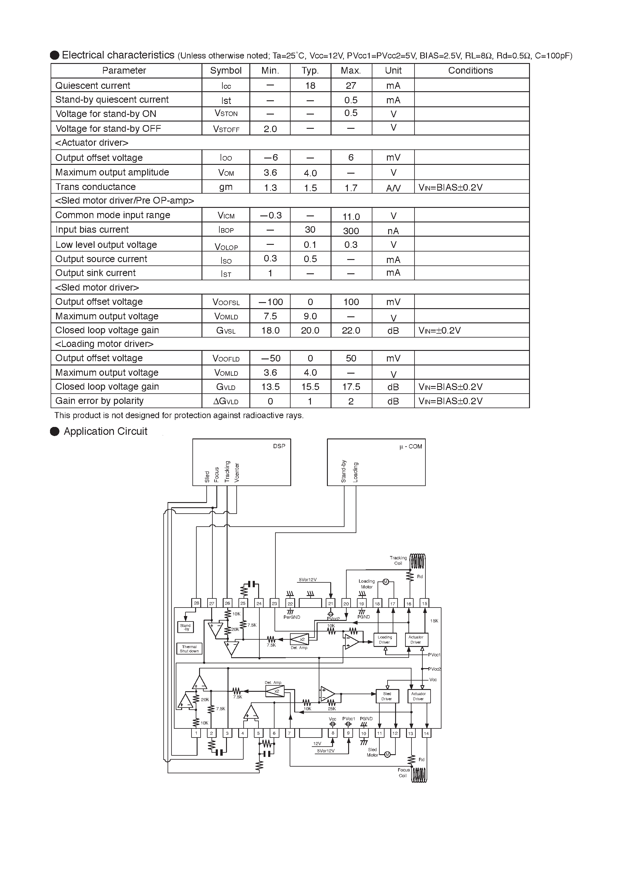Даташит BA5954FM - Current feedback actuator driver страница 2