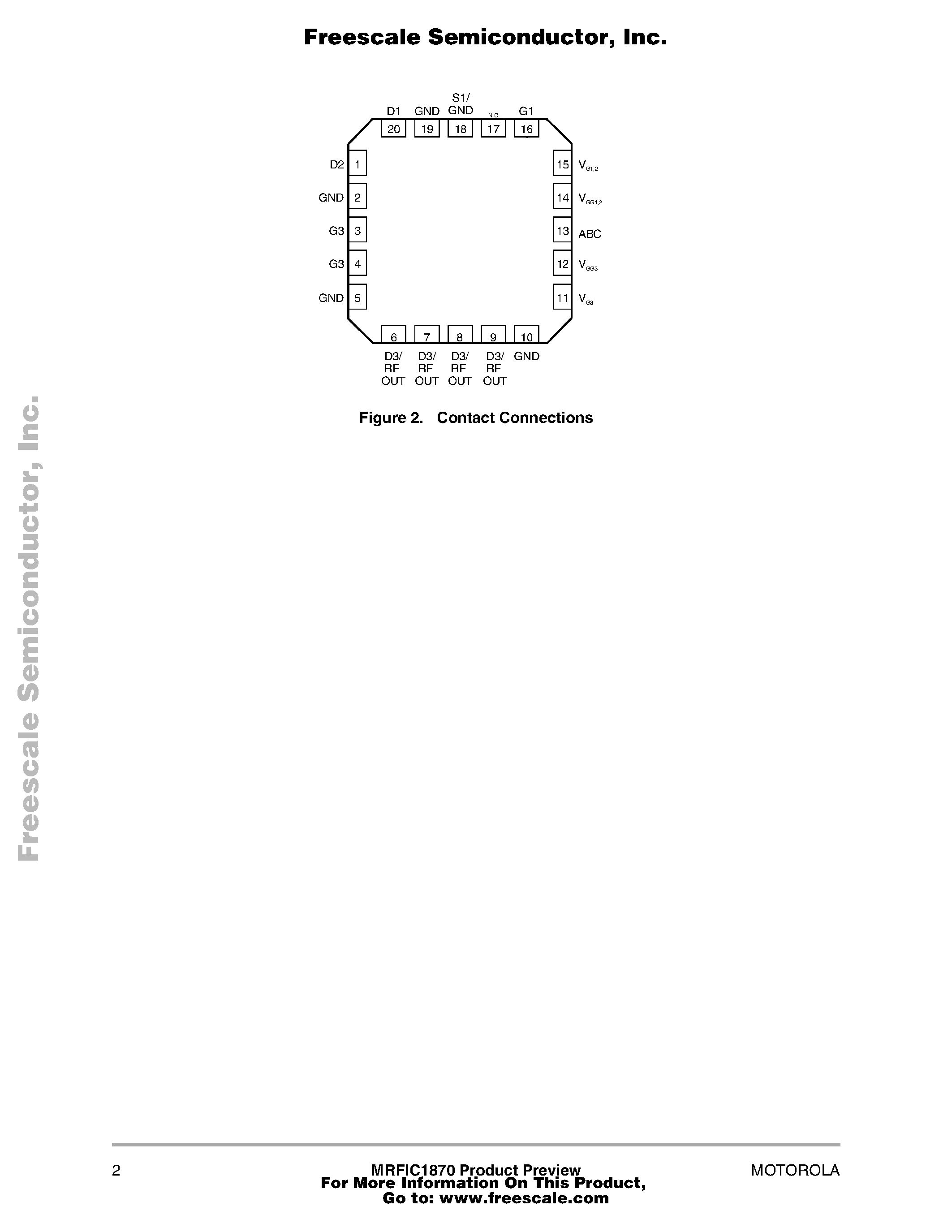 Даташит MRFIC1870 - 3.2 V DCS/PCS GaAs Integrated Power Amplifier страница 2