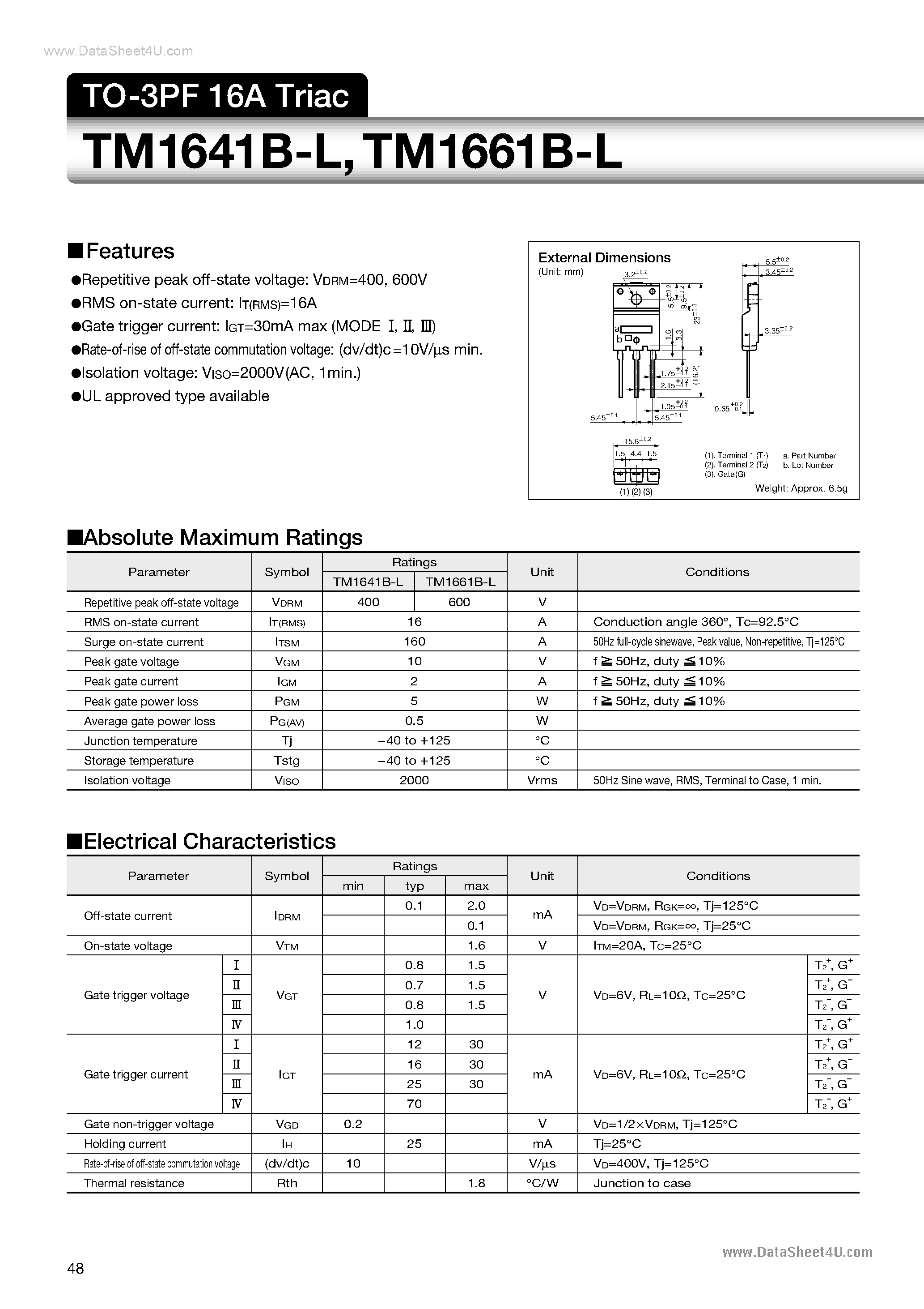Datasheet M1661S - Search -----> TM1661S page 1