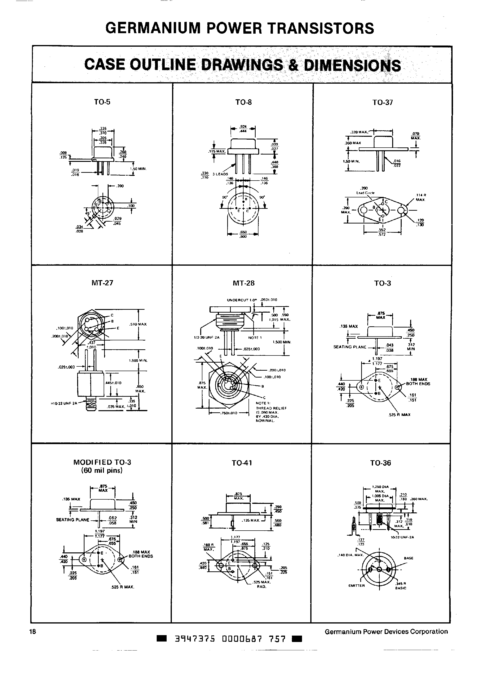 Даташит AUY19 - (AUYxx) Germanium Power Transistors страница 2
