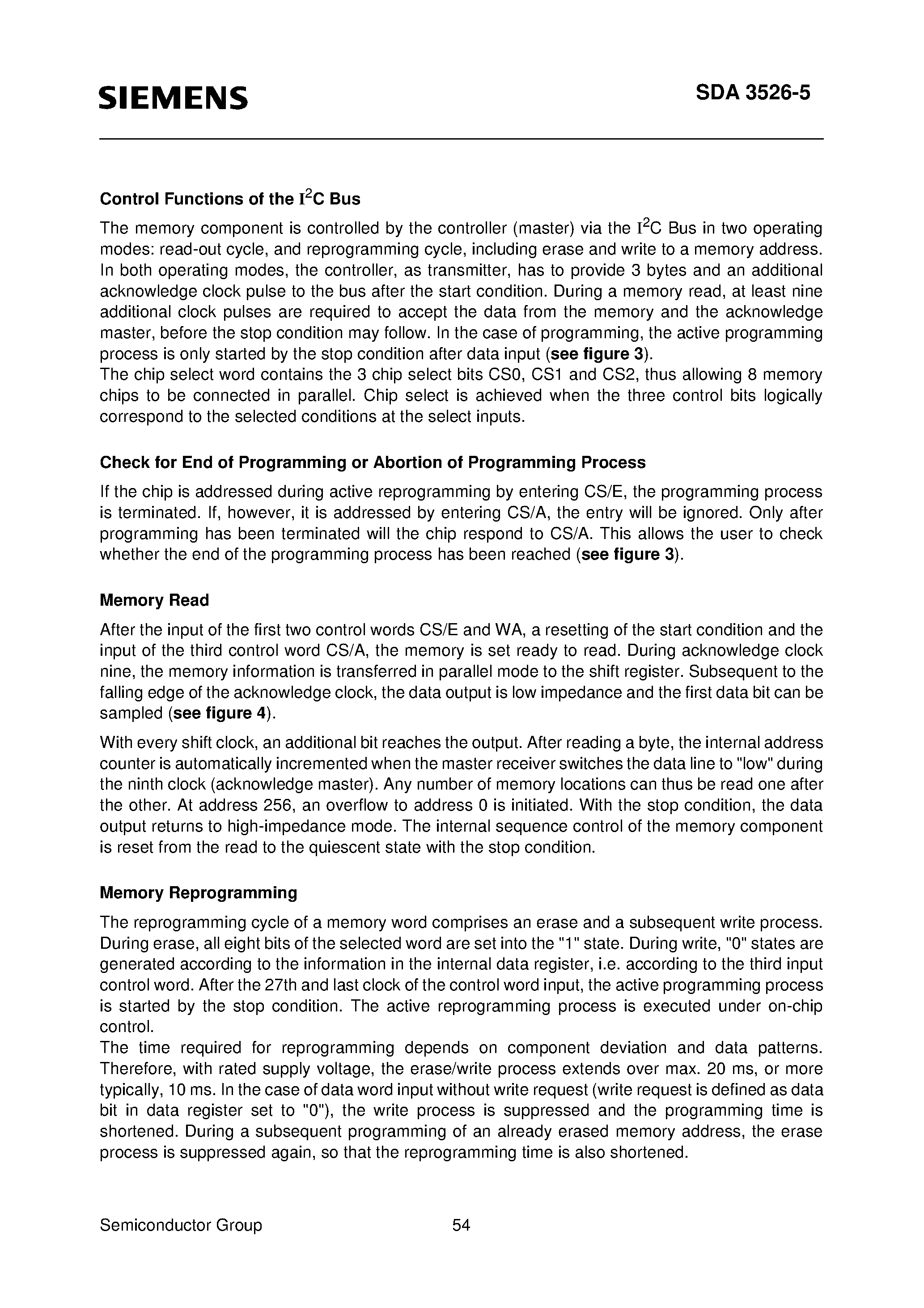 Datasheet SDA3526-5 - Nonvolatile Memory 2K-Bit EPROM page 2