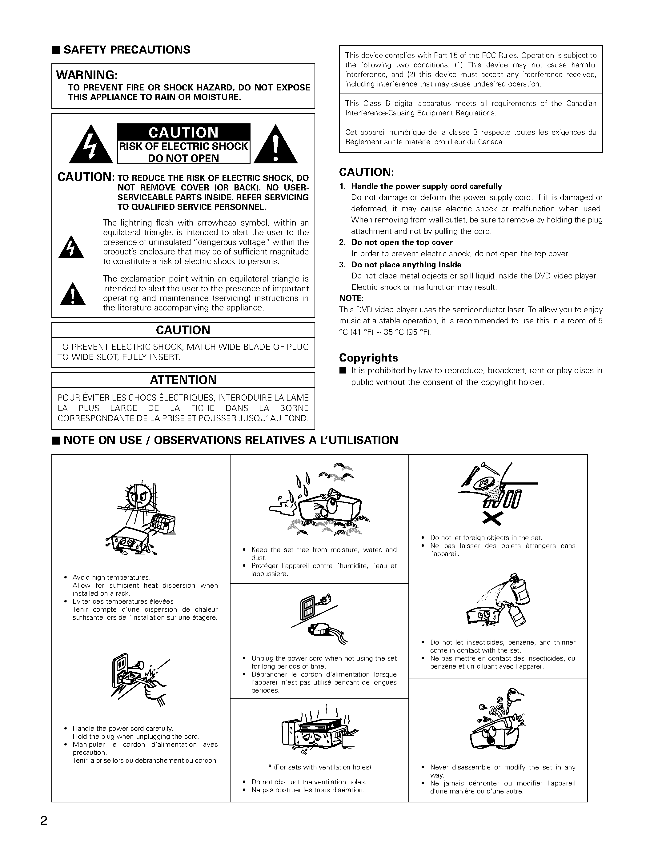 Datasheet ADV-700 page 2 Datasheet ADV-700 - DVD Surround Receiver page 2