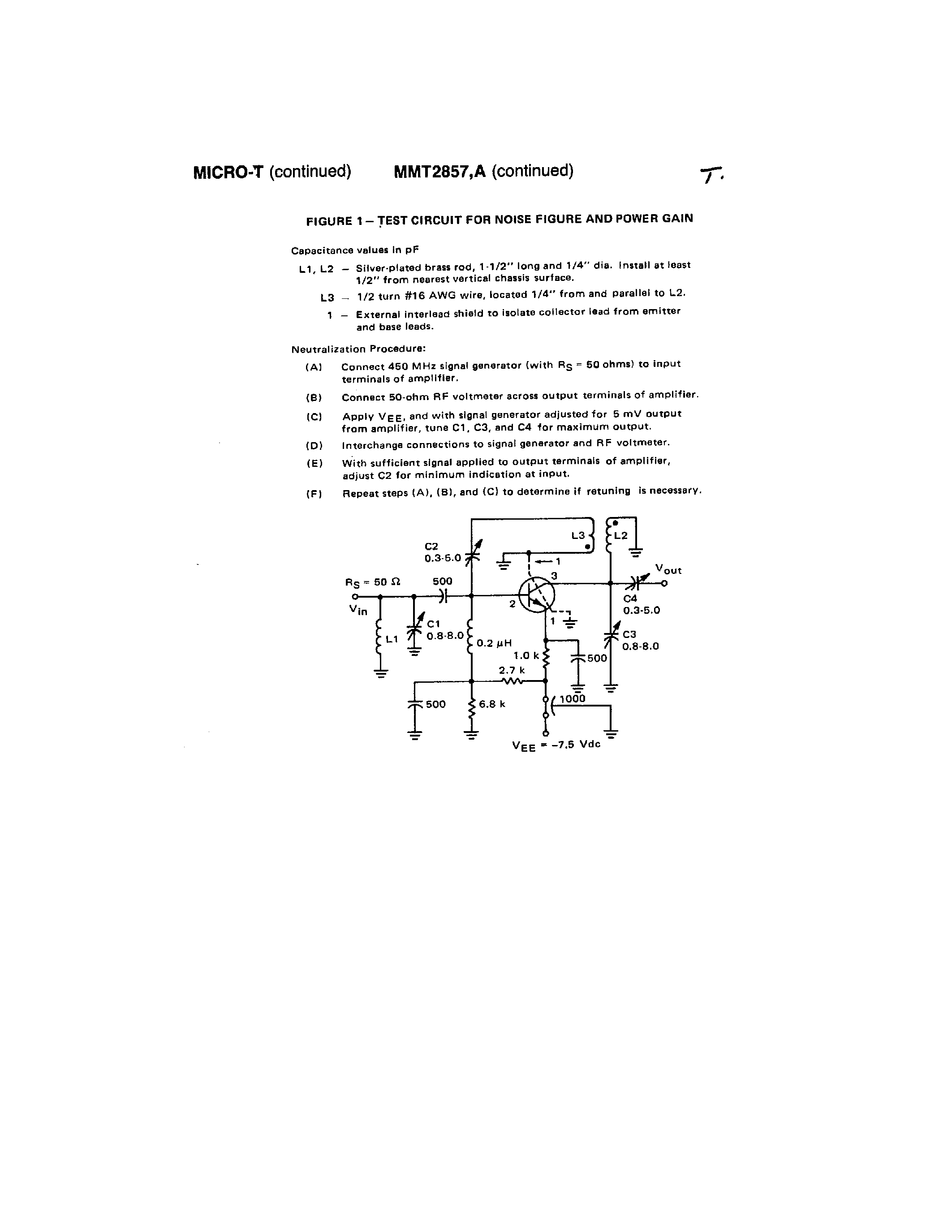 Даташит MMT2857 - RF AMPLIFIER TRANSISTORS страница 2